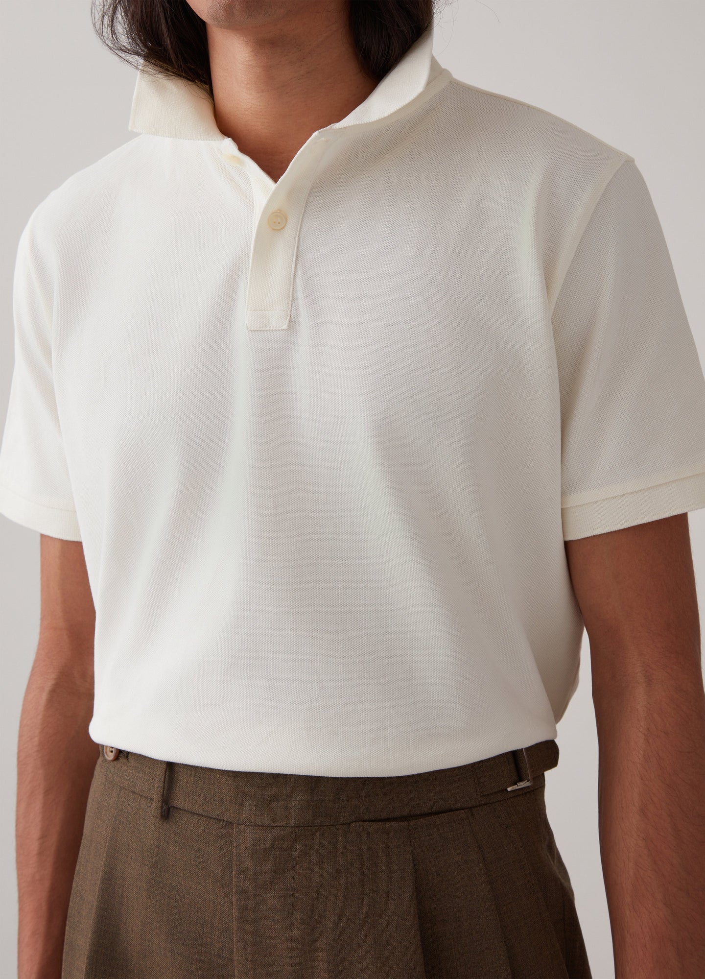 Ture Short Sleeve Polo Shirt - Off White Berg & Berg