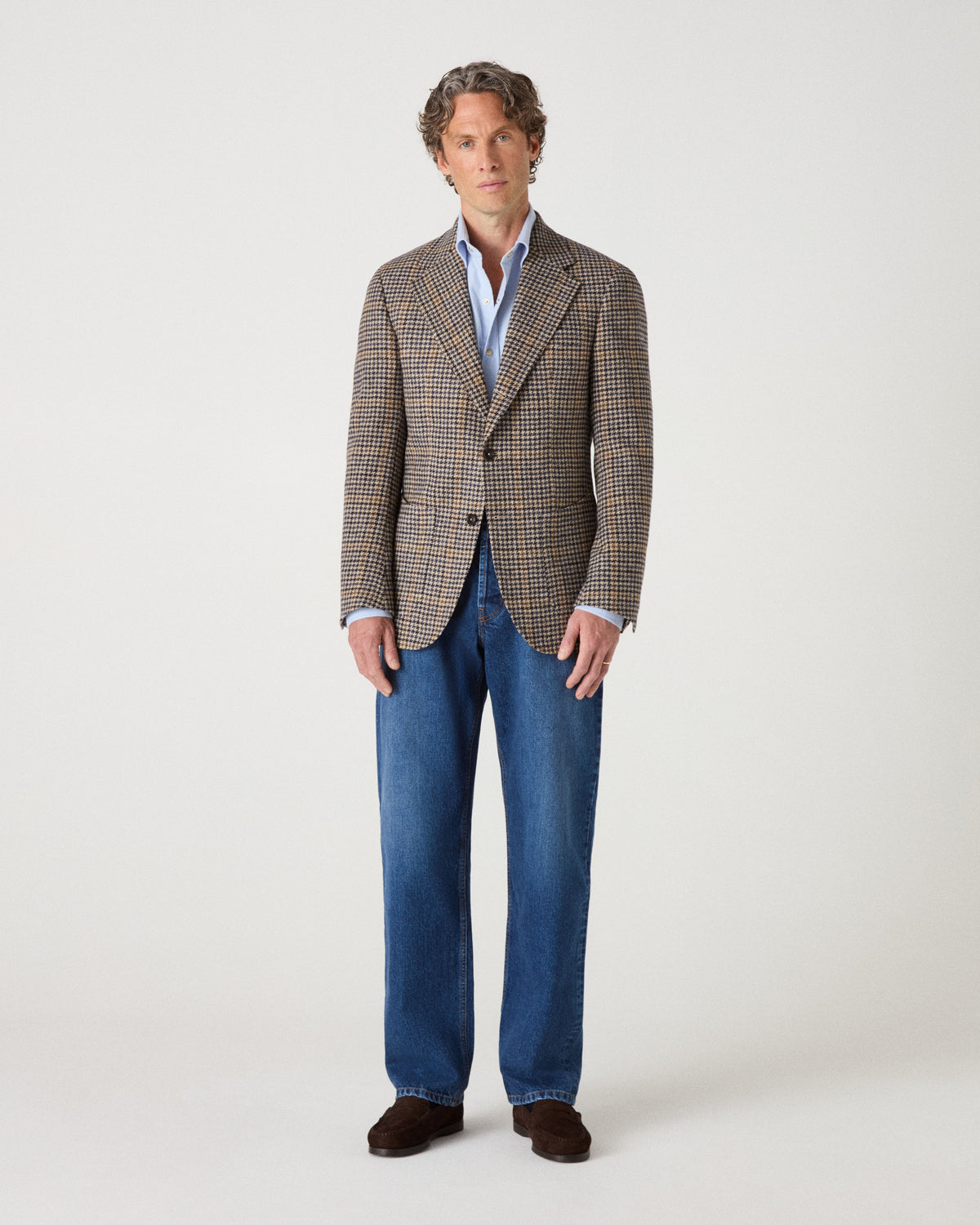 Dag Sport Tweed Jacket - Beige/Blue Berg & Berg