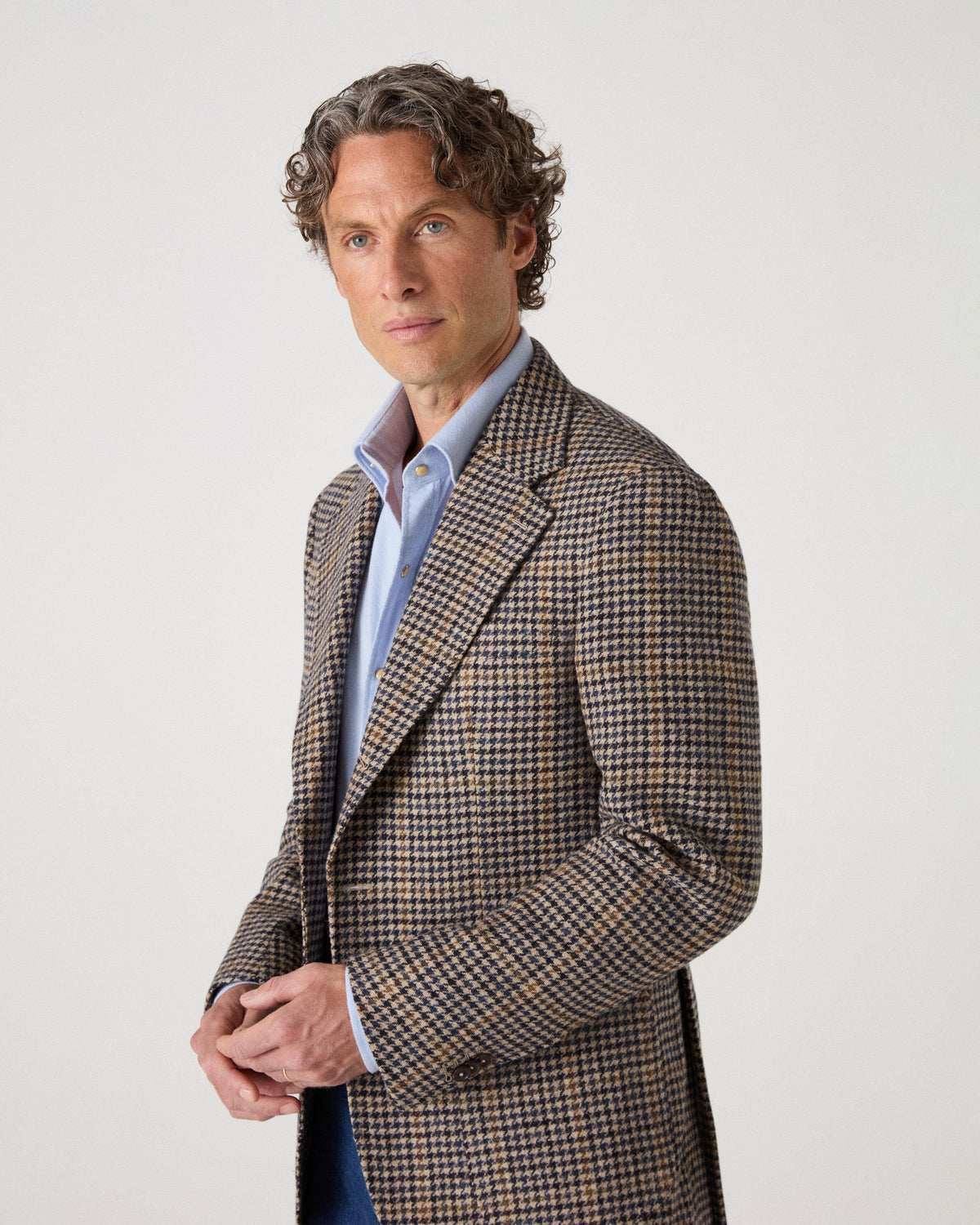 Dag Sport Tweed Jacket - Beige/Blue Berg & Berg
