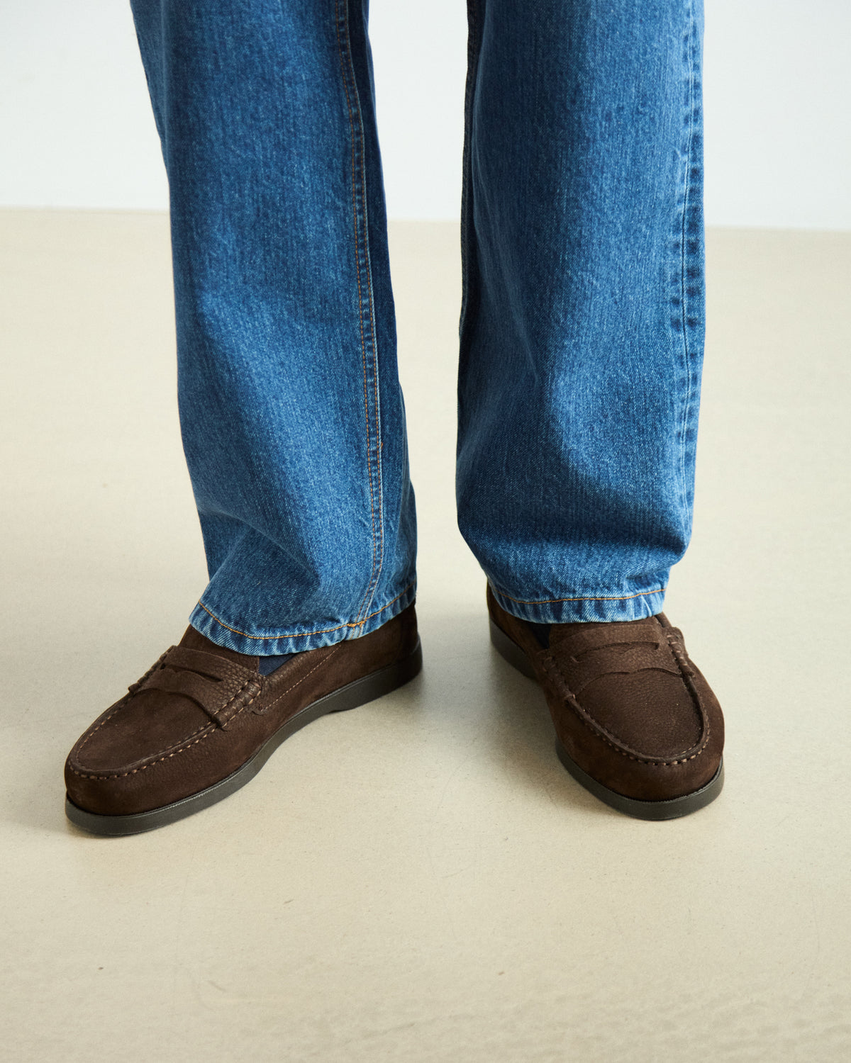 Svante Beef Roll Penny Loafer - Dark Brown Grain Berg & Berg