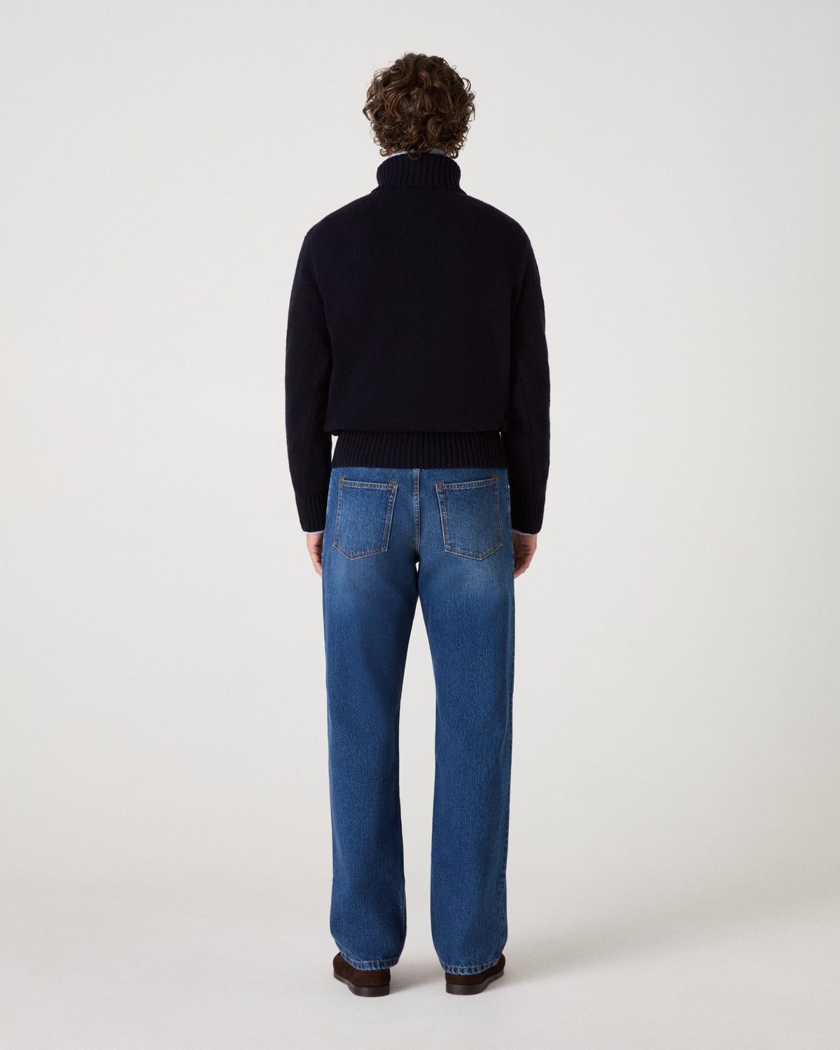 Bernhard Roll Neck Sweater - Navy bergbergstore