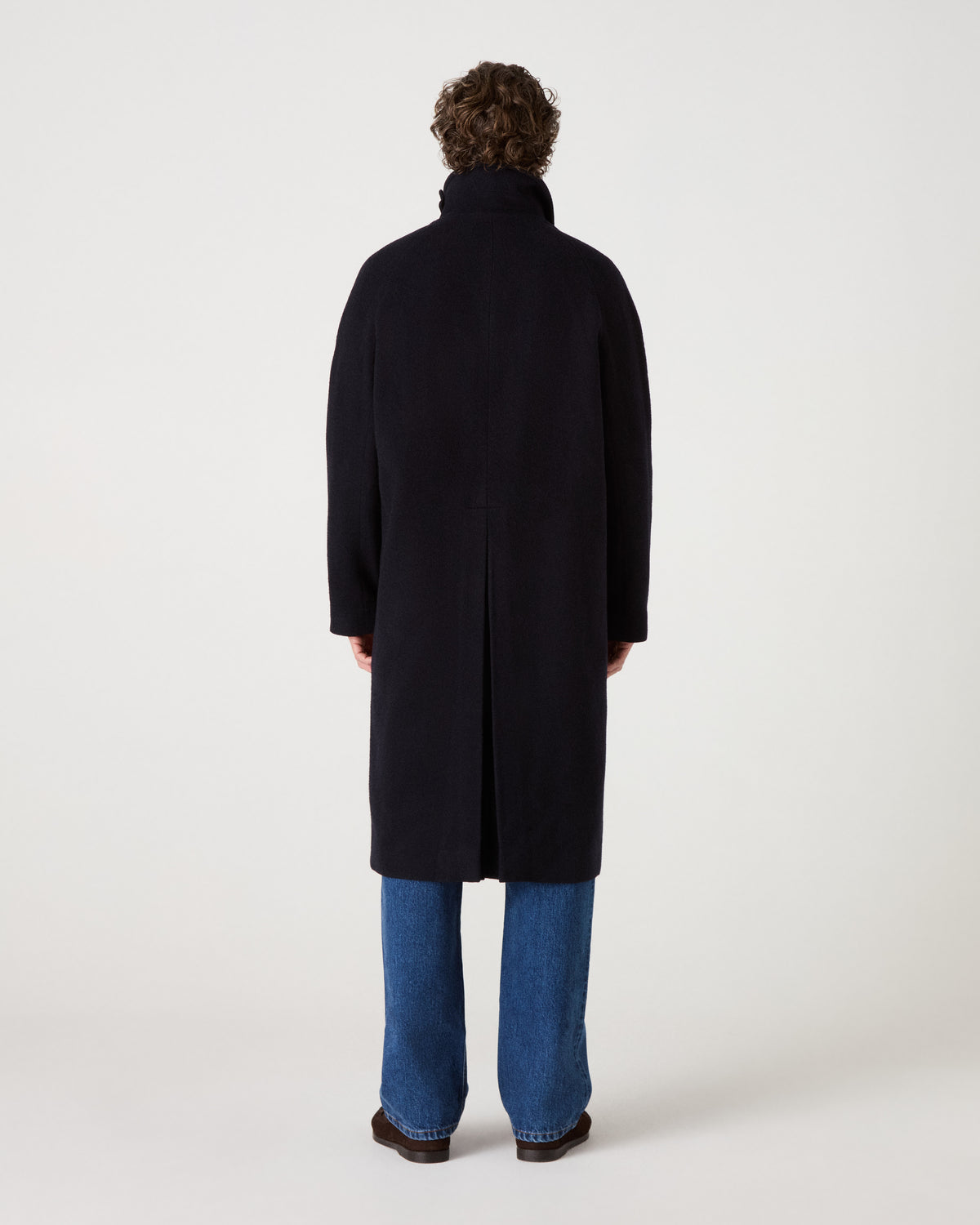 Nelson II Wool/Cashmere Raglan Coat - Dark Navy Berg & Berg