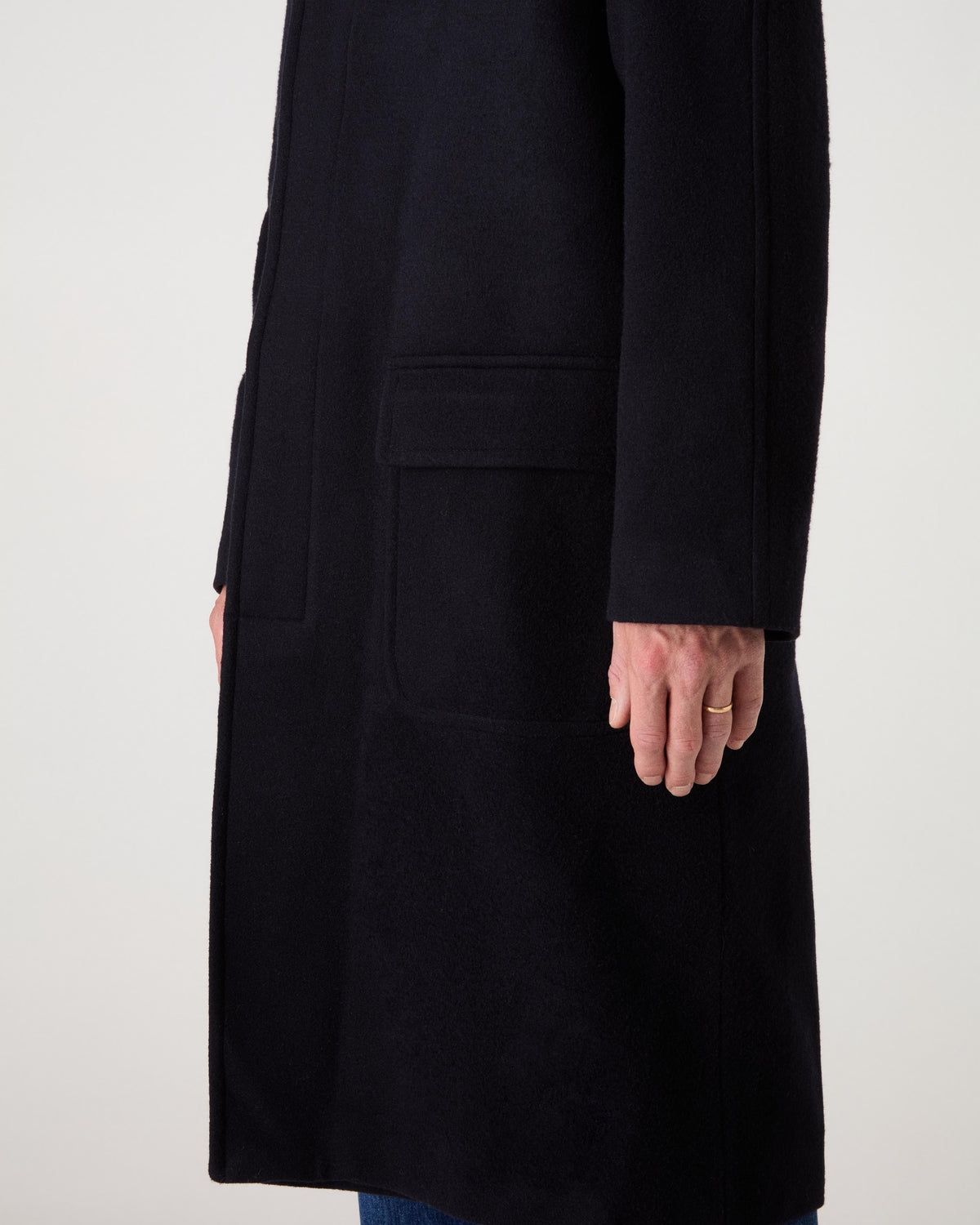 Nelson II Wool/Cashmere Raglan Coat - Dark Navy Berg & Berg