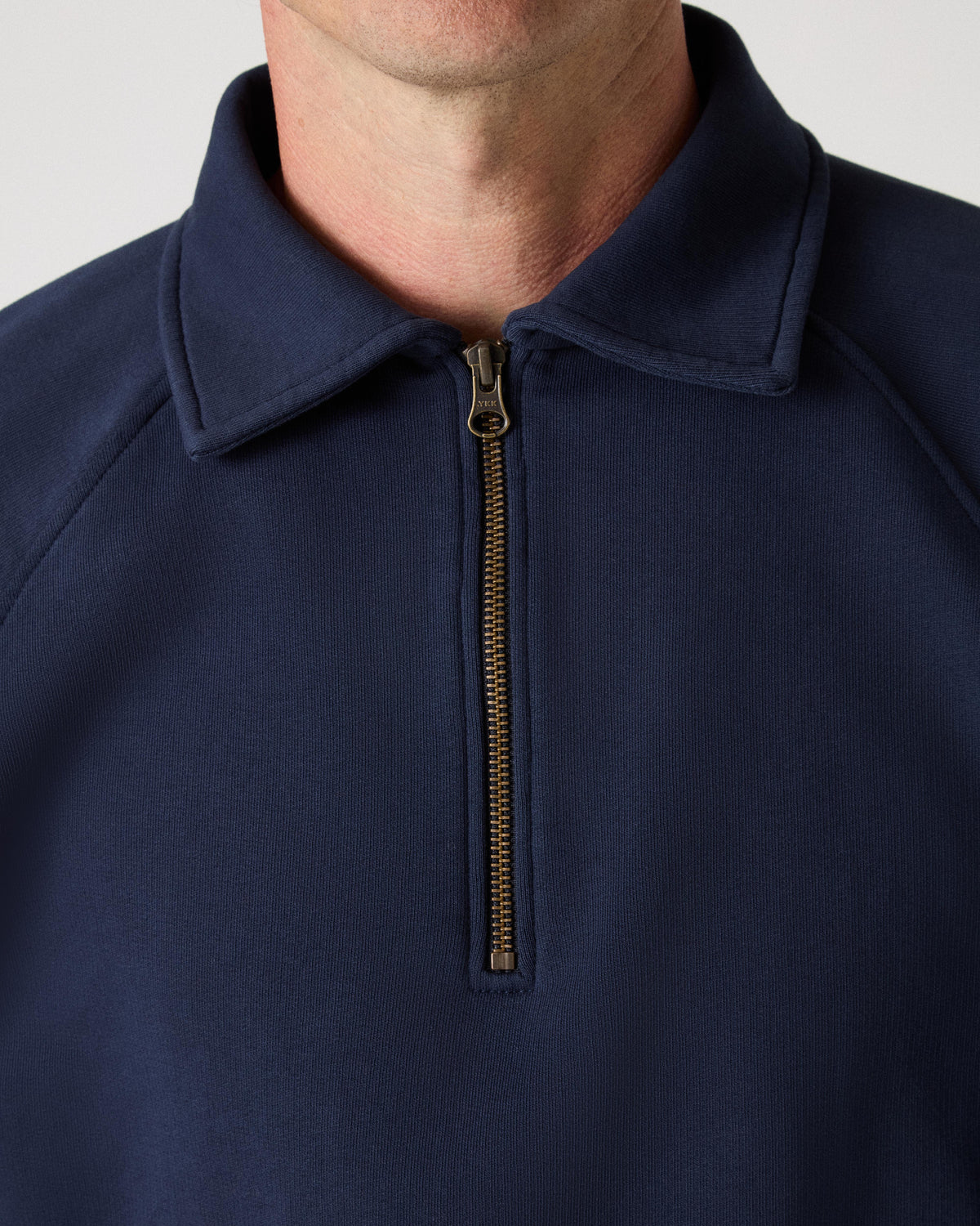 Truls Quarter Zip Raglan Sweatshirt - Navy Berg & Berg