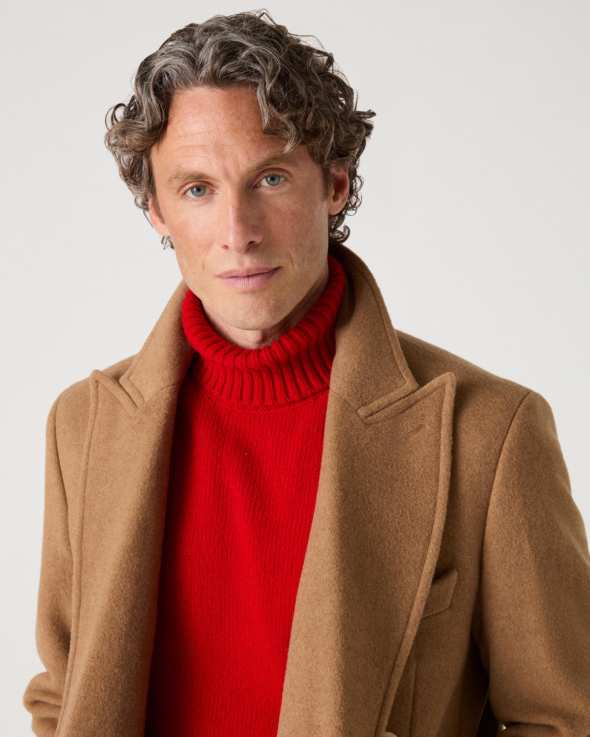 Neo Double Breasted Wool/Camel Coat - Camel Berg & Berg