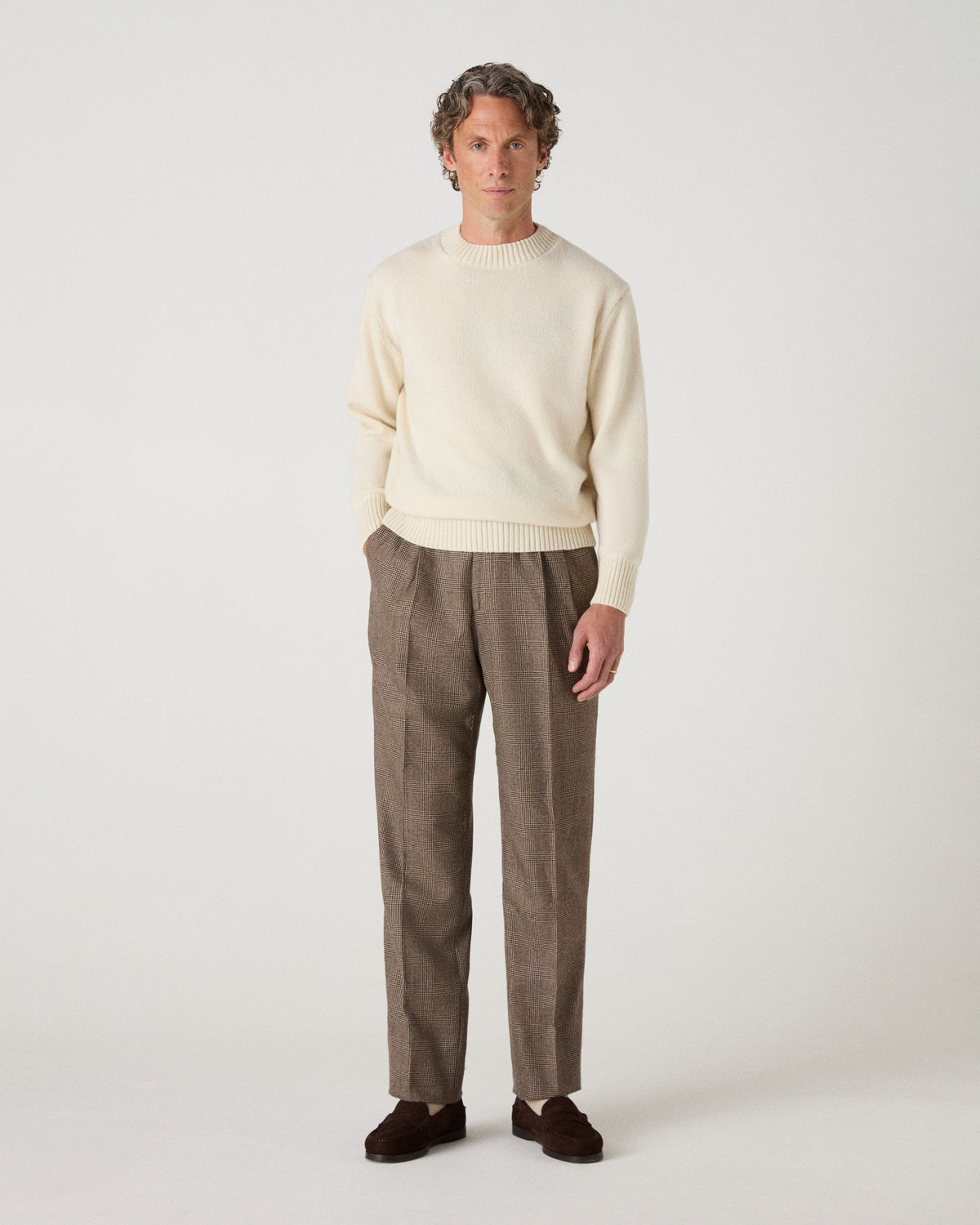 Ben Cashmere Sweater - Cream bergbergstore