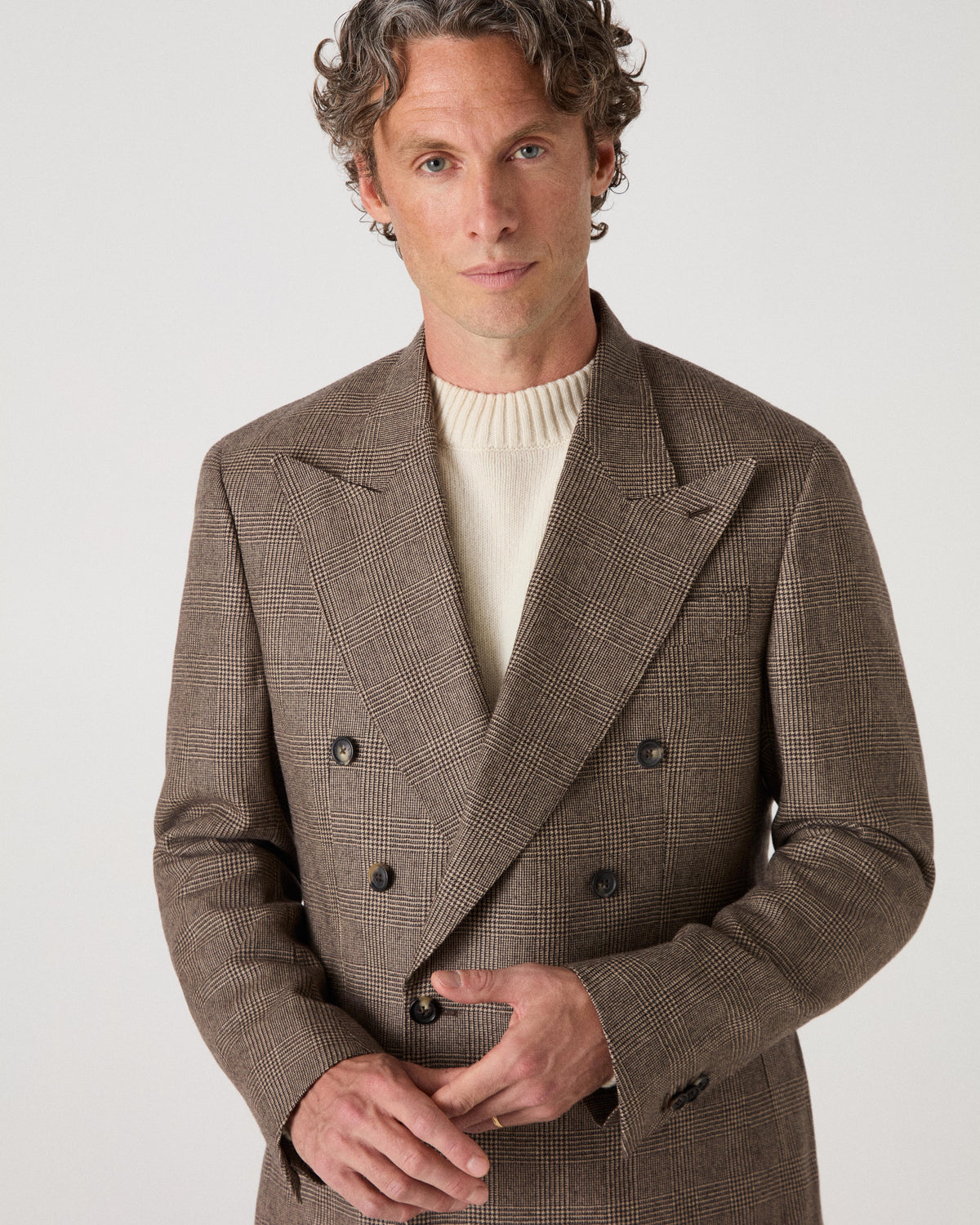 Diego DB Suit - Brown Glencheck Berg & Berg