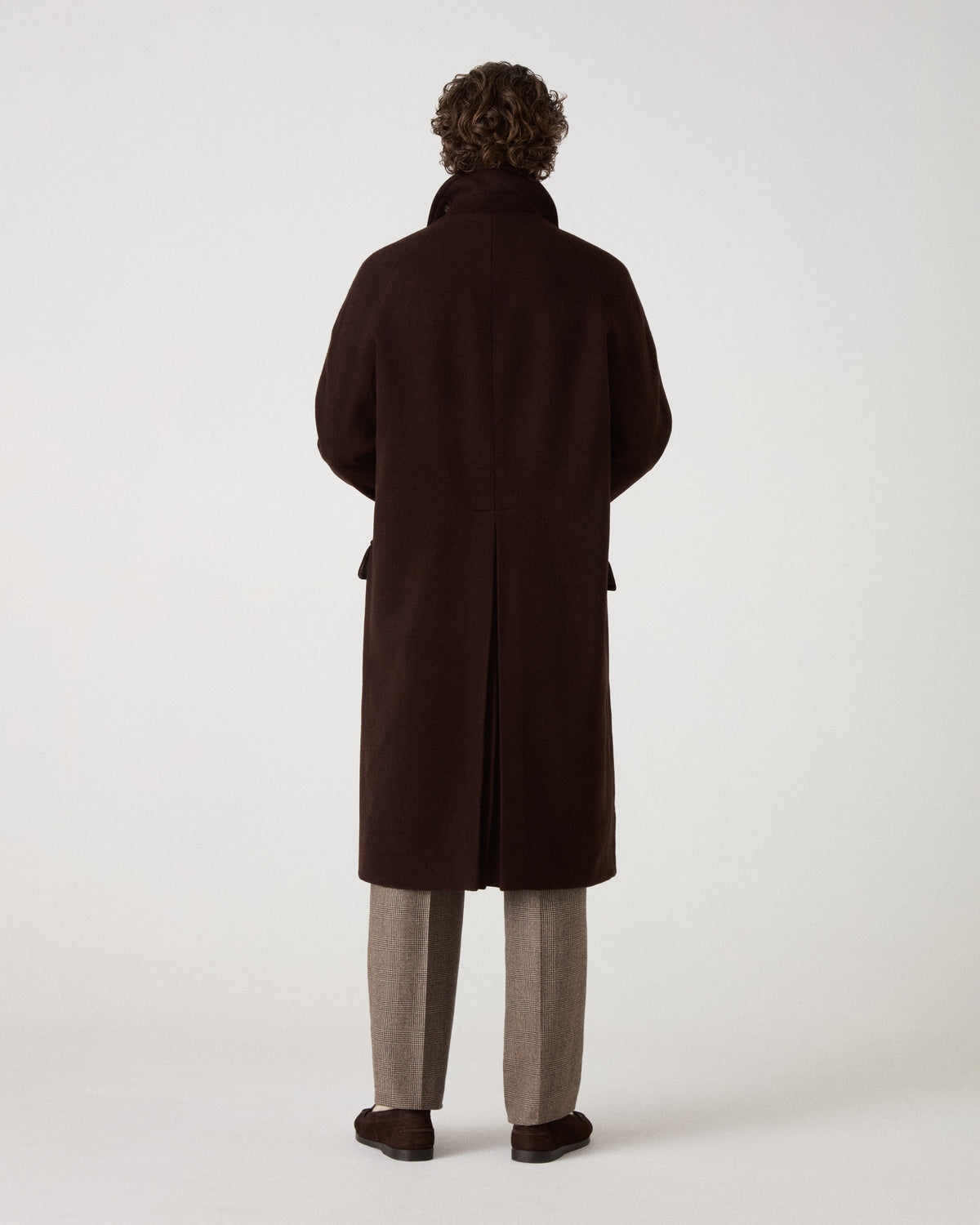 Nelson II Wool/Cashmere Raglan Coat - Dark Brown Berg & Berg