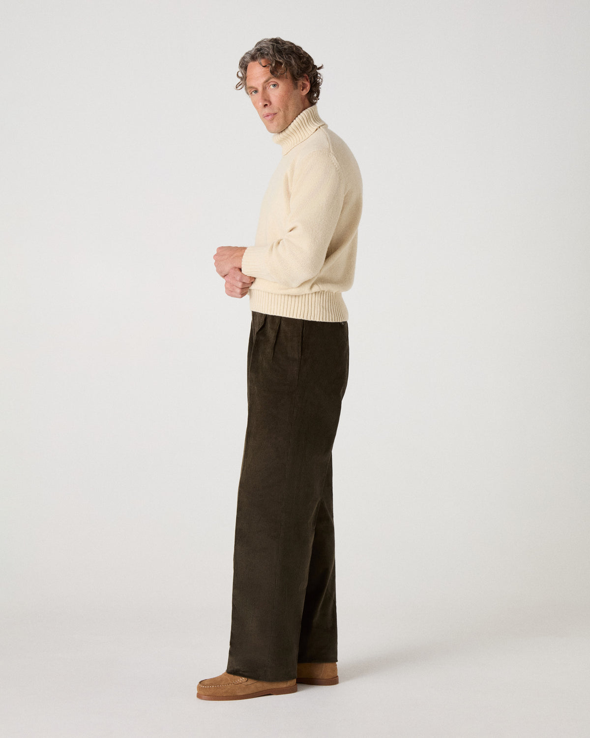 Antonello Corduroy Trousers - Olive Berg & Berg