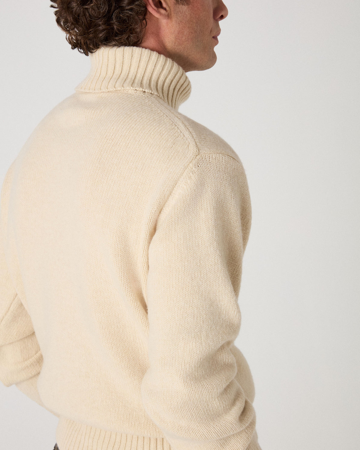 Bernhard Roll Neck Sweater - Cream bergbergstore