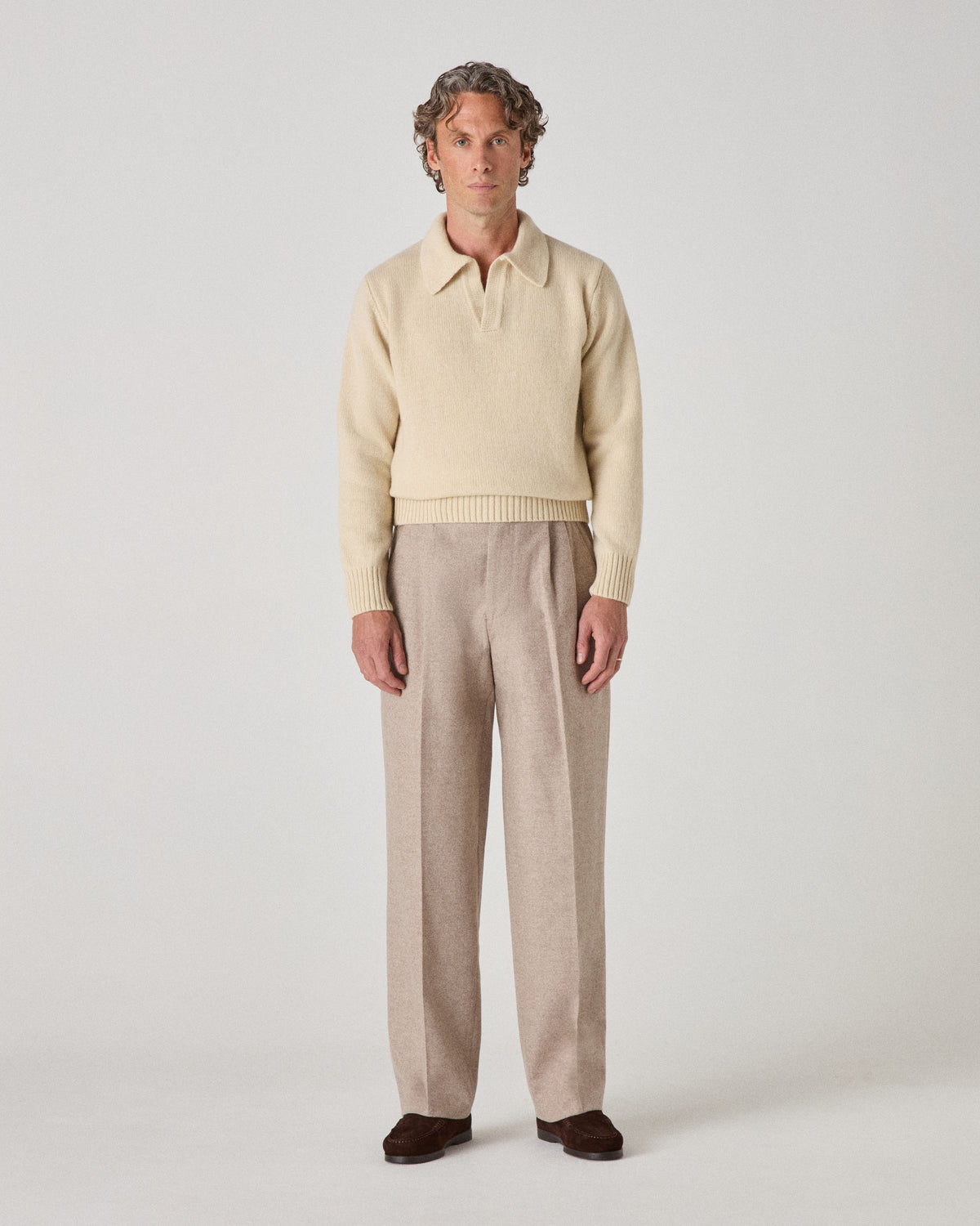 August Flannel Trousers - Sand Berg & Berg