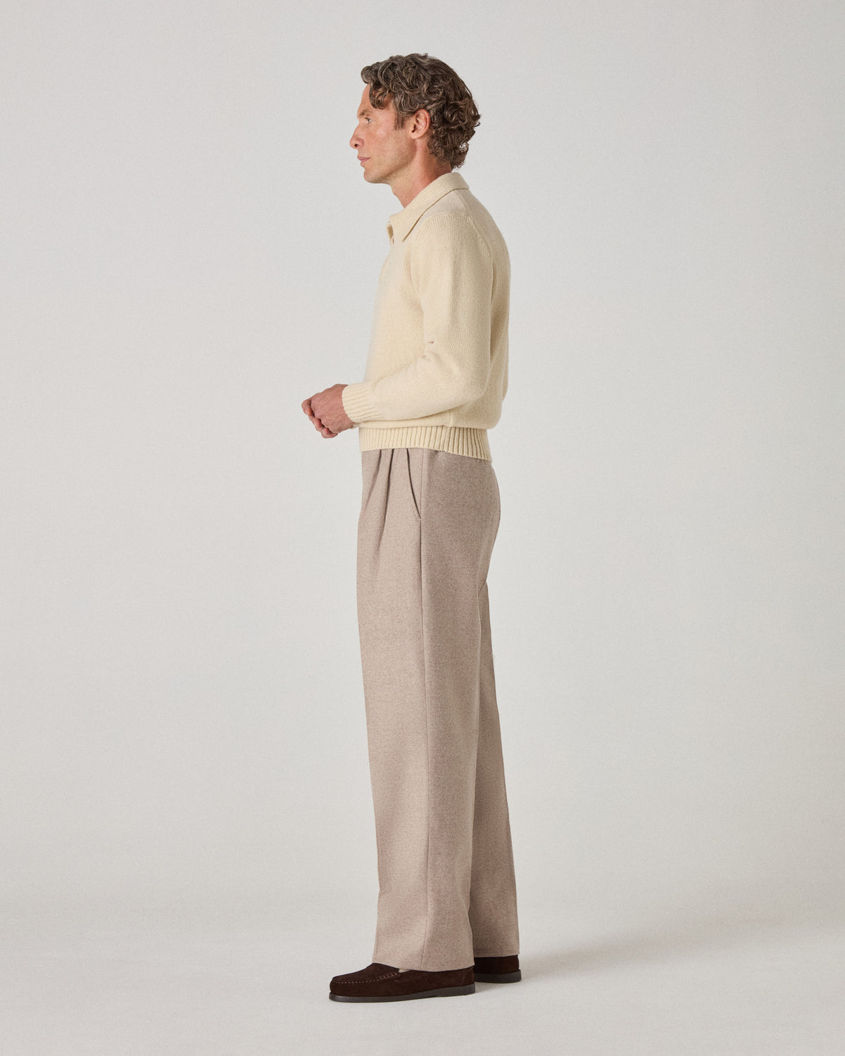 August Flannel Trousers - Sand Berg & Berg