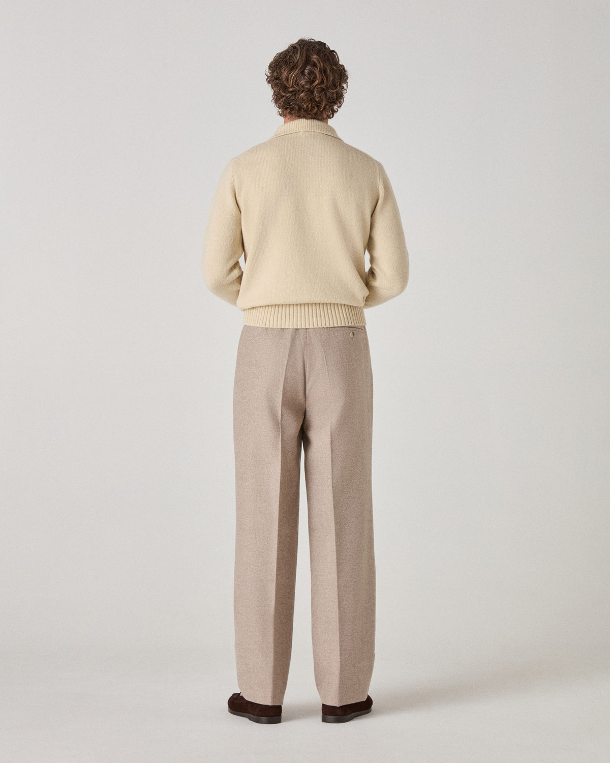 August Flannel Trousers - Sand Berg & Berg