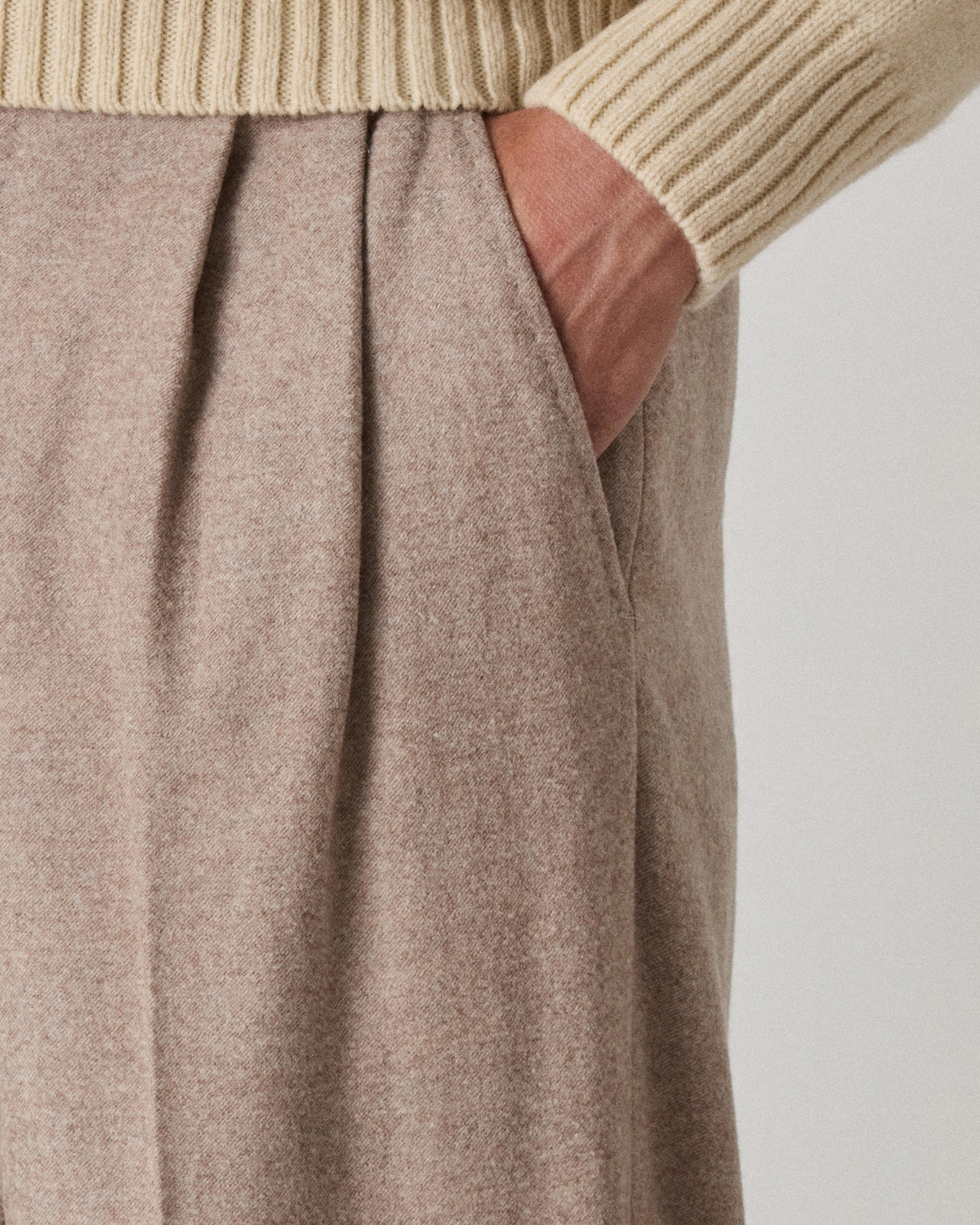 August Flannel Trousers - Sand Berg & Berg