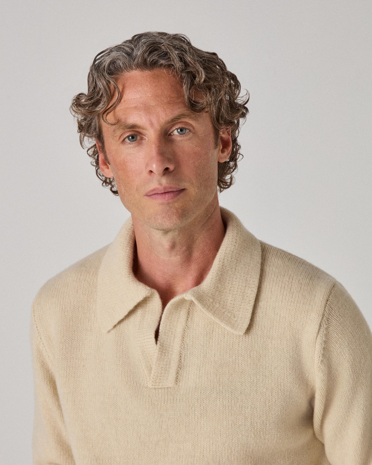 Benny Wool/Cashmere Polo - Cream bergbergstore