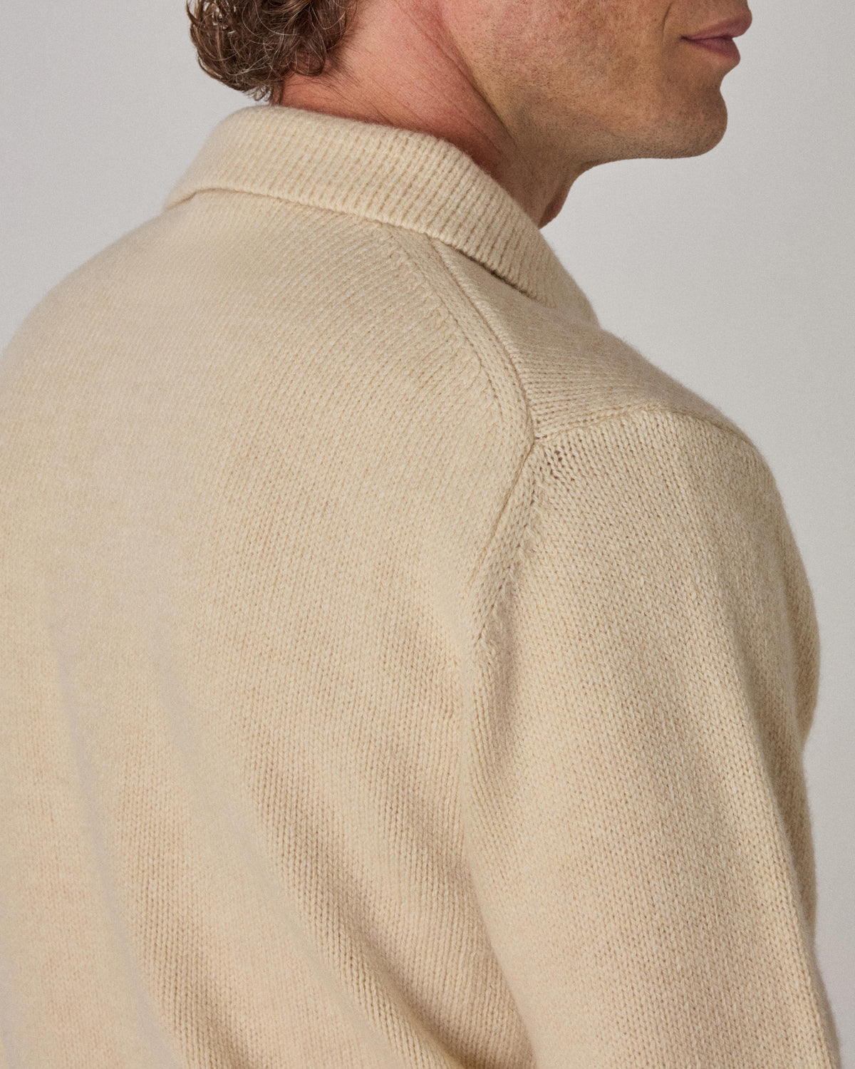 Benny Wool/Cashmere Polo - Cream bergbergstore