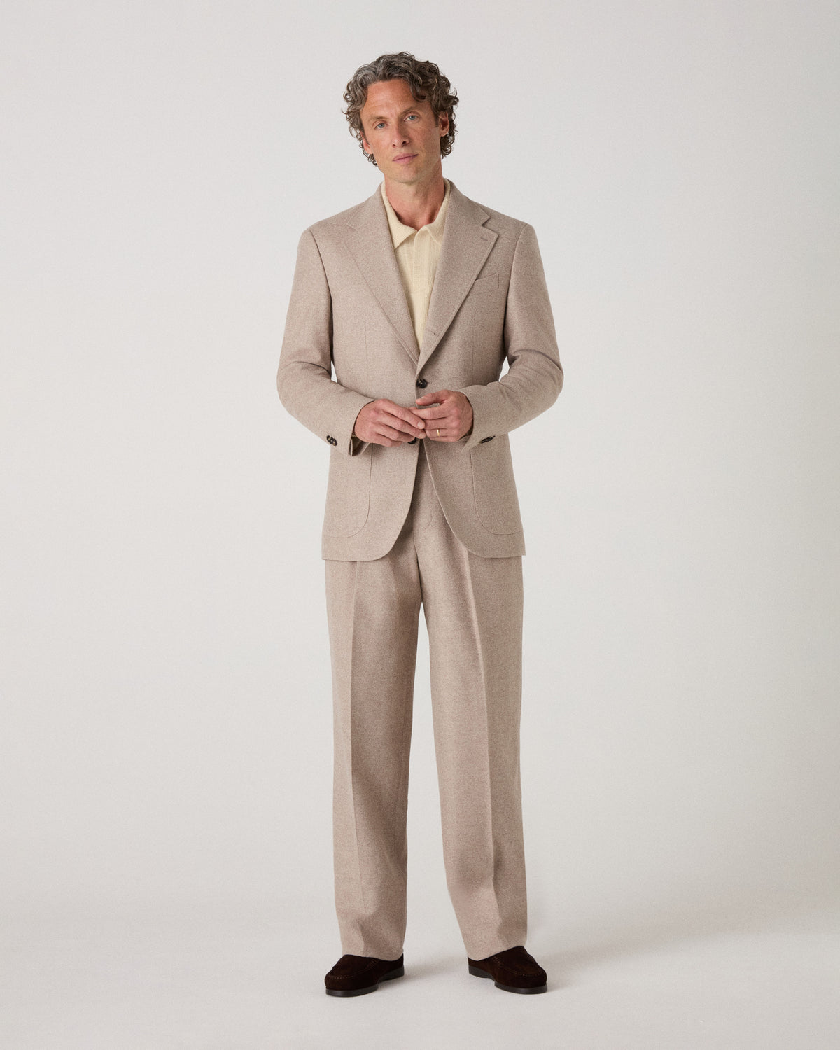 Dag Flannel Suit Jacket - Sand Berg & Berg