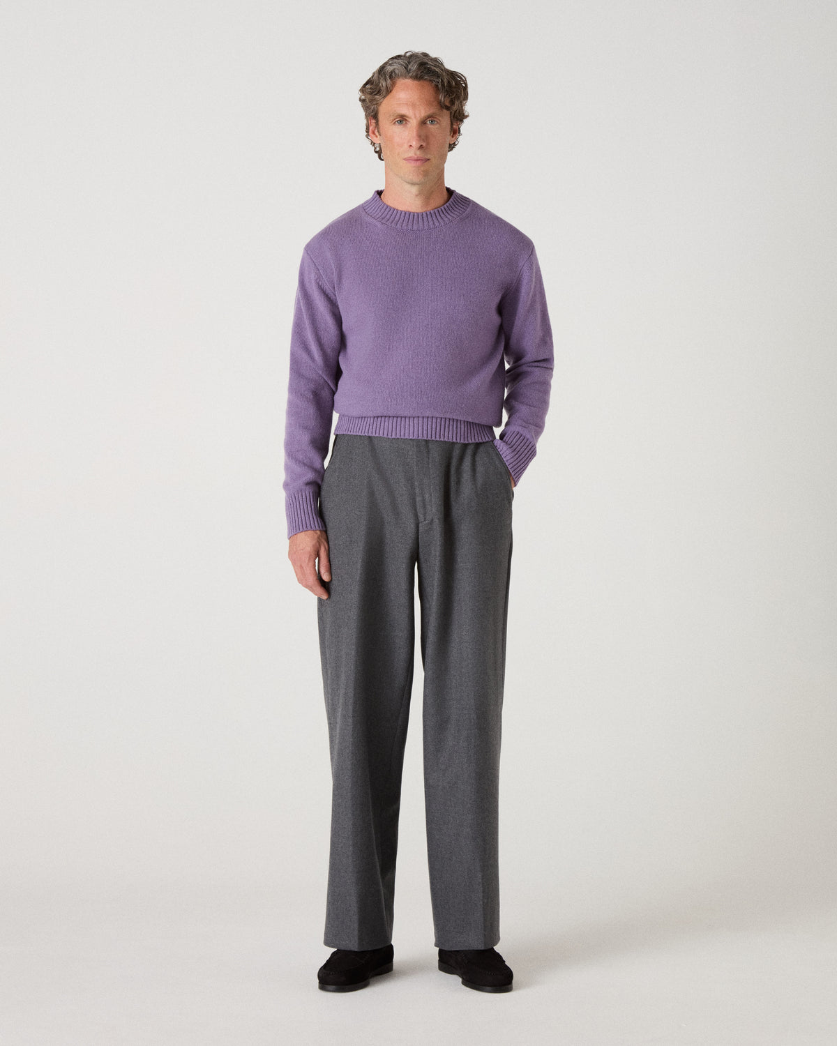 Ben Cashmere Sweater - Pale Violet bergbergstore