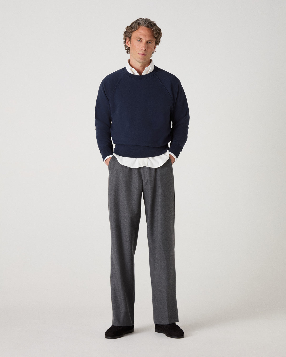 Tommy Raglan Sweatshirt - Navy Berg & Berg