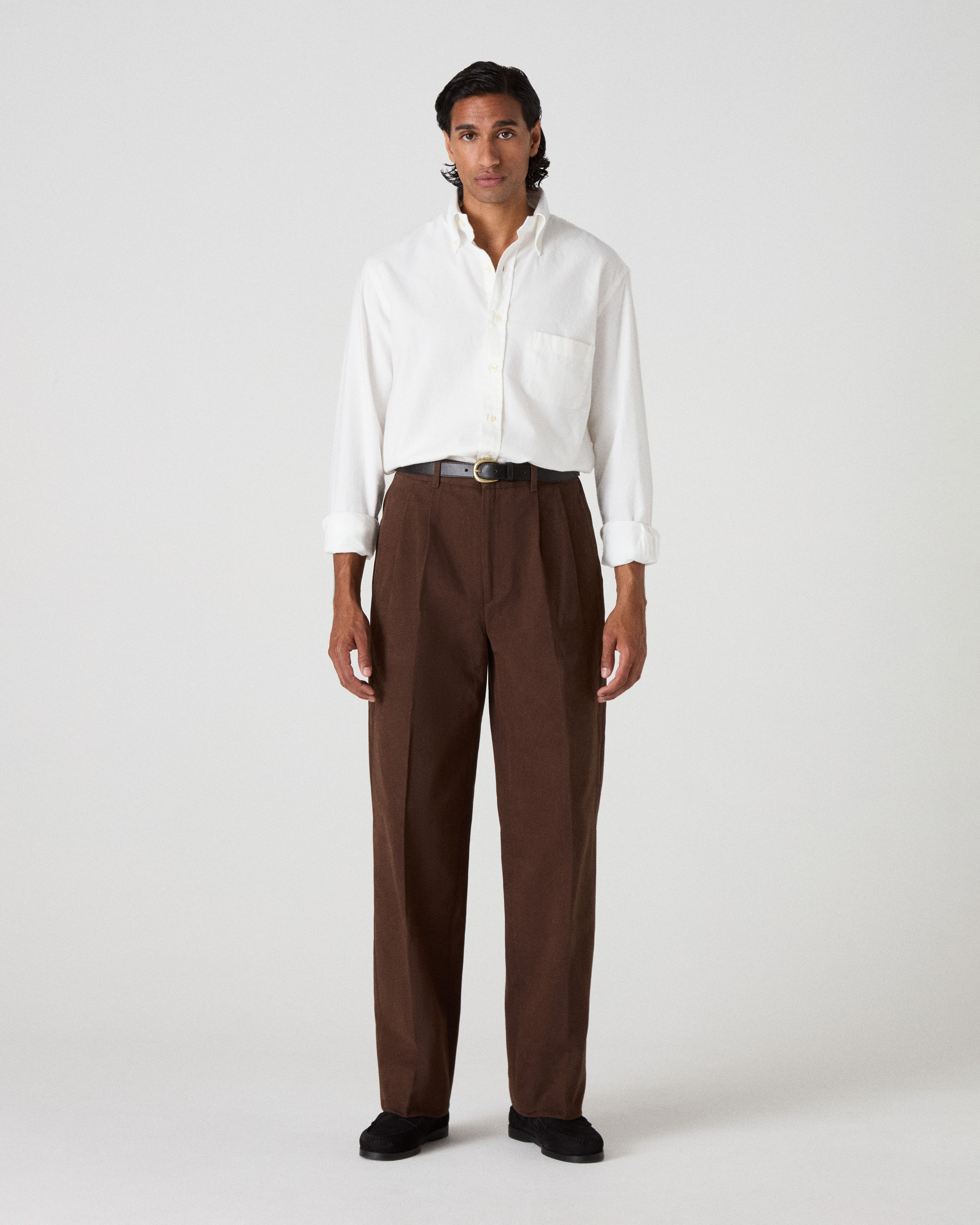 Antonello Cotton Trousers - Cocoa Berg & Berg