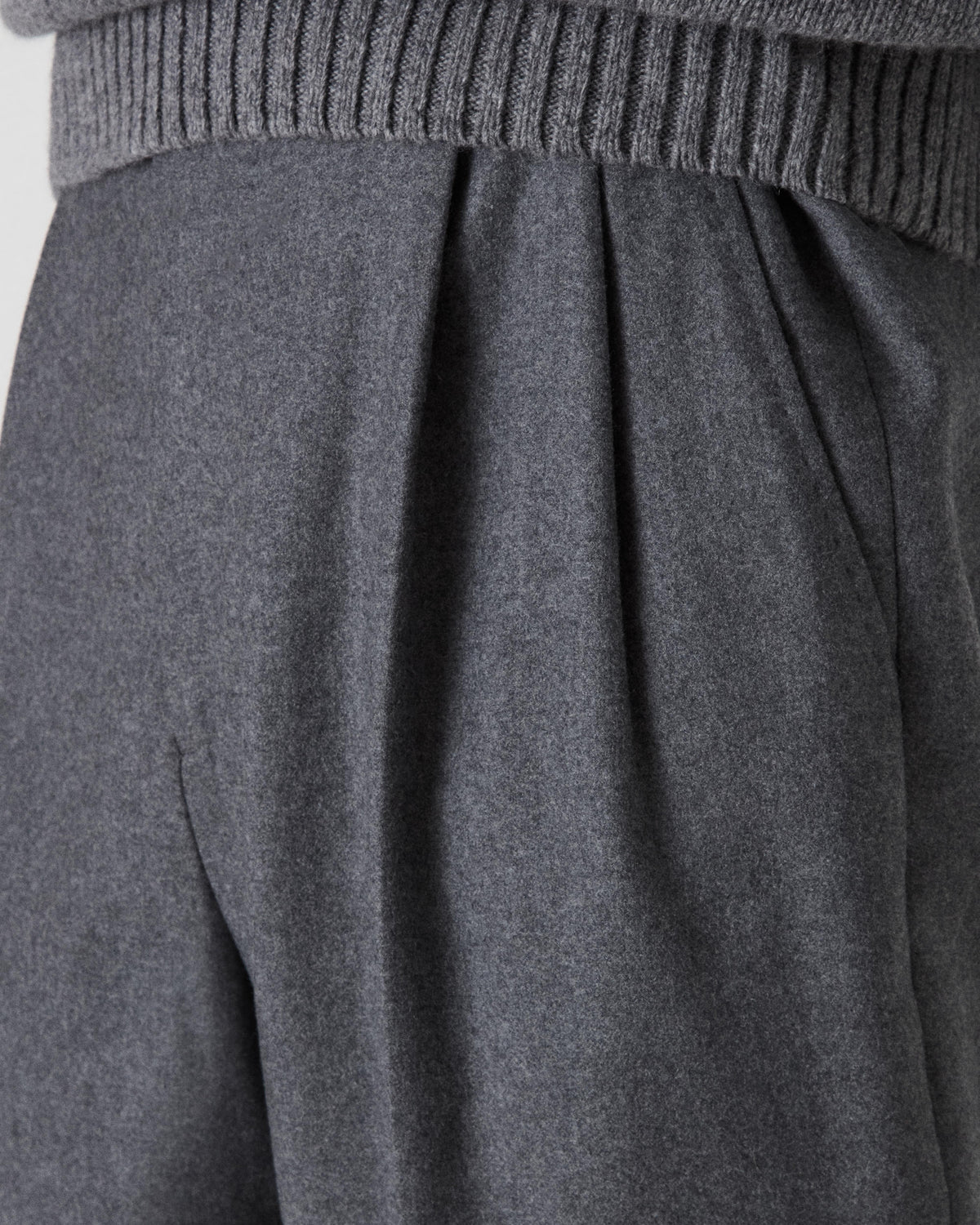 August Flannel Trousers - Mid Grey Berg & Berg