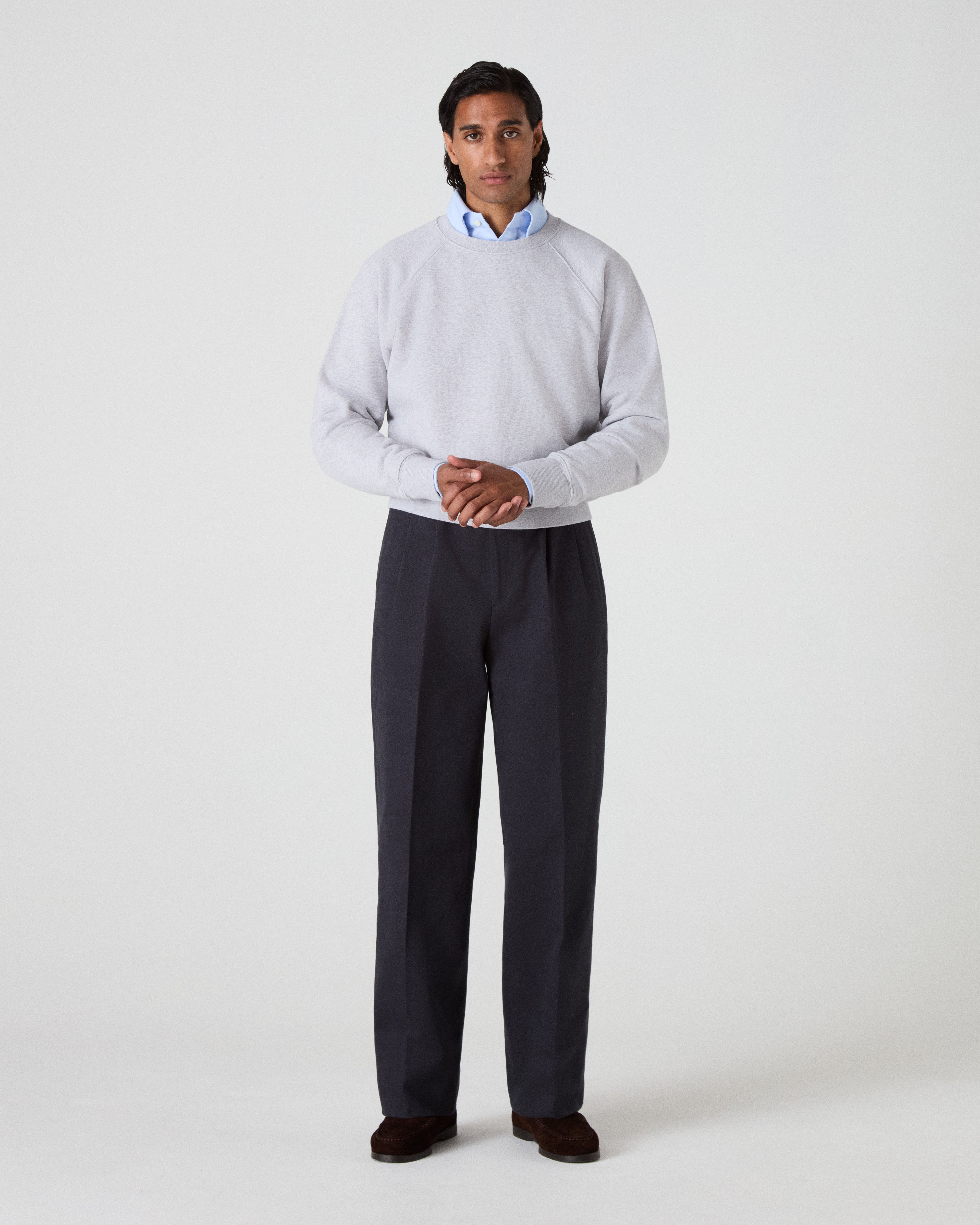 Alfred Cotton Trousers - Dark Navy Berg & Berg