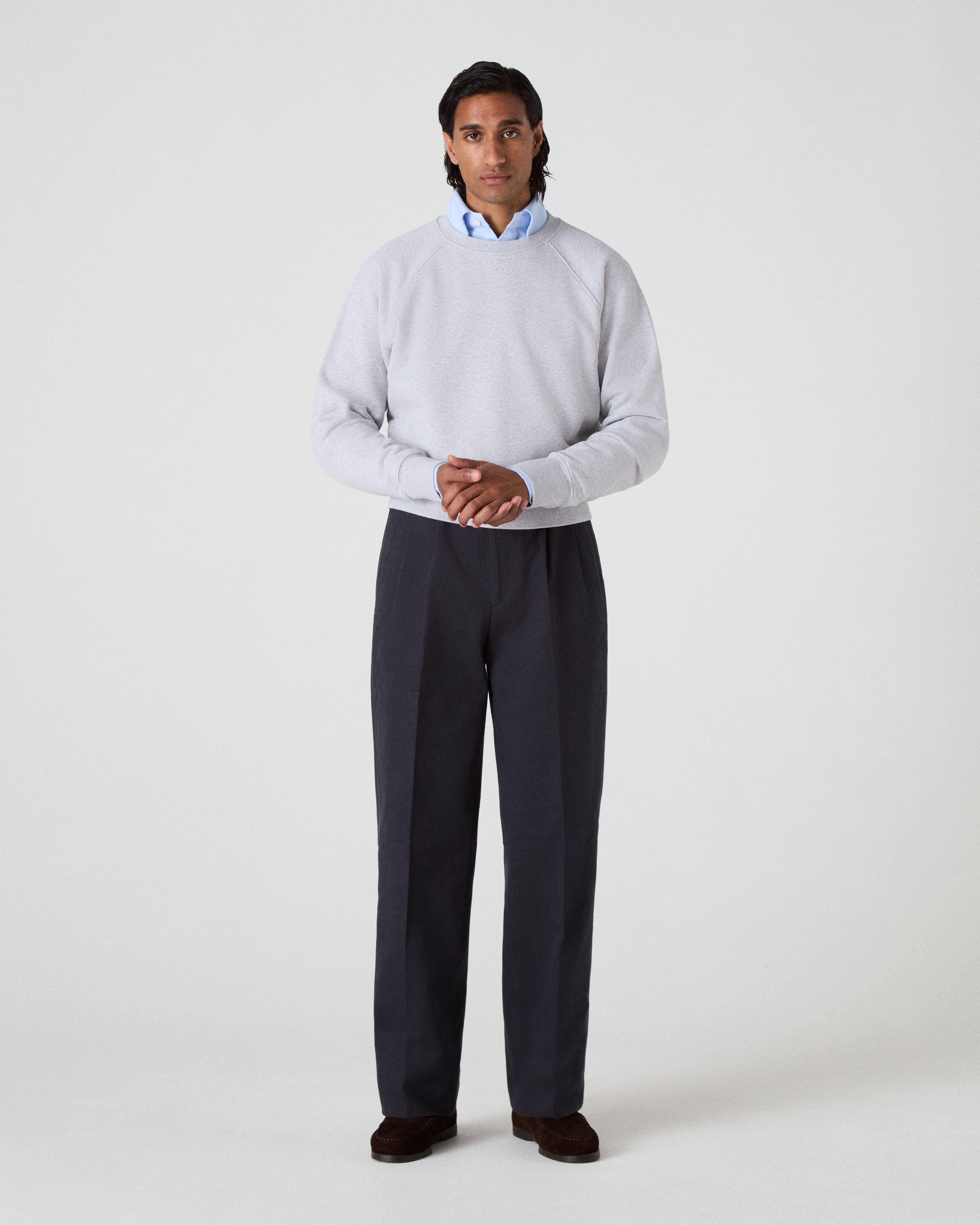 Antonello Cotton Trousers - Dark Navy Berg & Berg