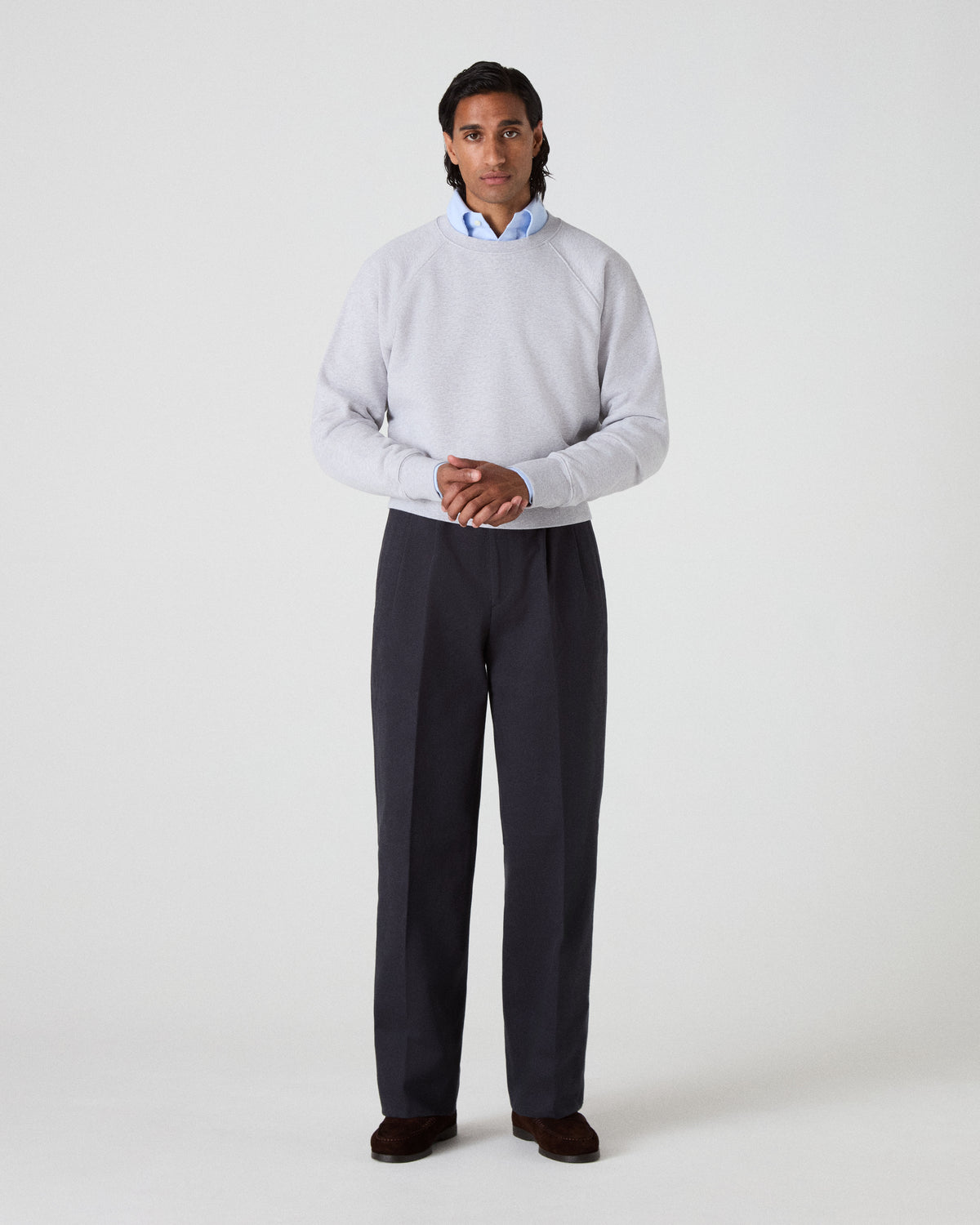 Antonello Cotton Trousers - Dark Navy Berg & Berg