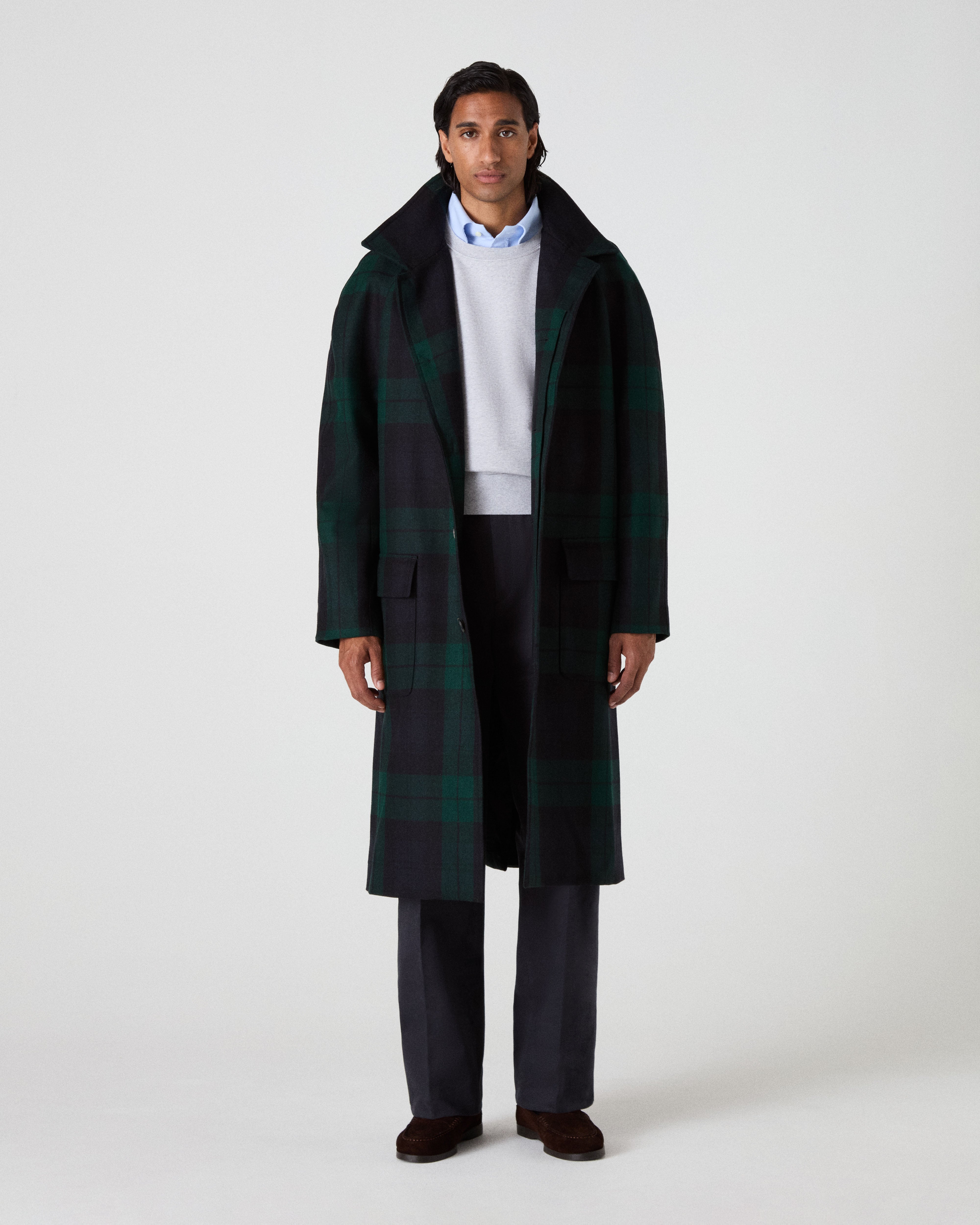 Nelson II Tweed Raglan Coat - Blackwatch – Berg & Berg