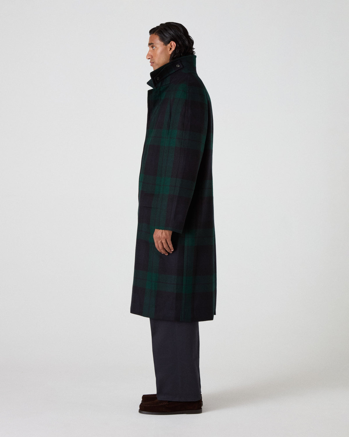 Nelson II Tweed Raglan Coat - Blackwatch Berg & Berg