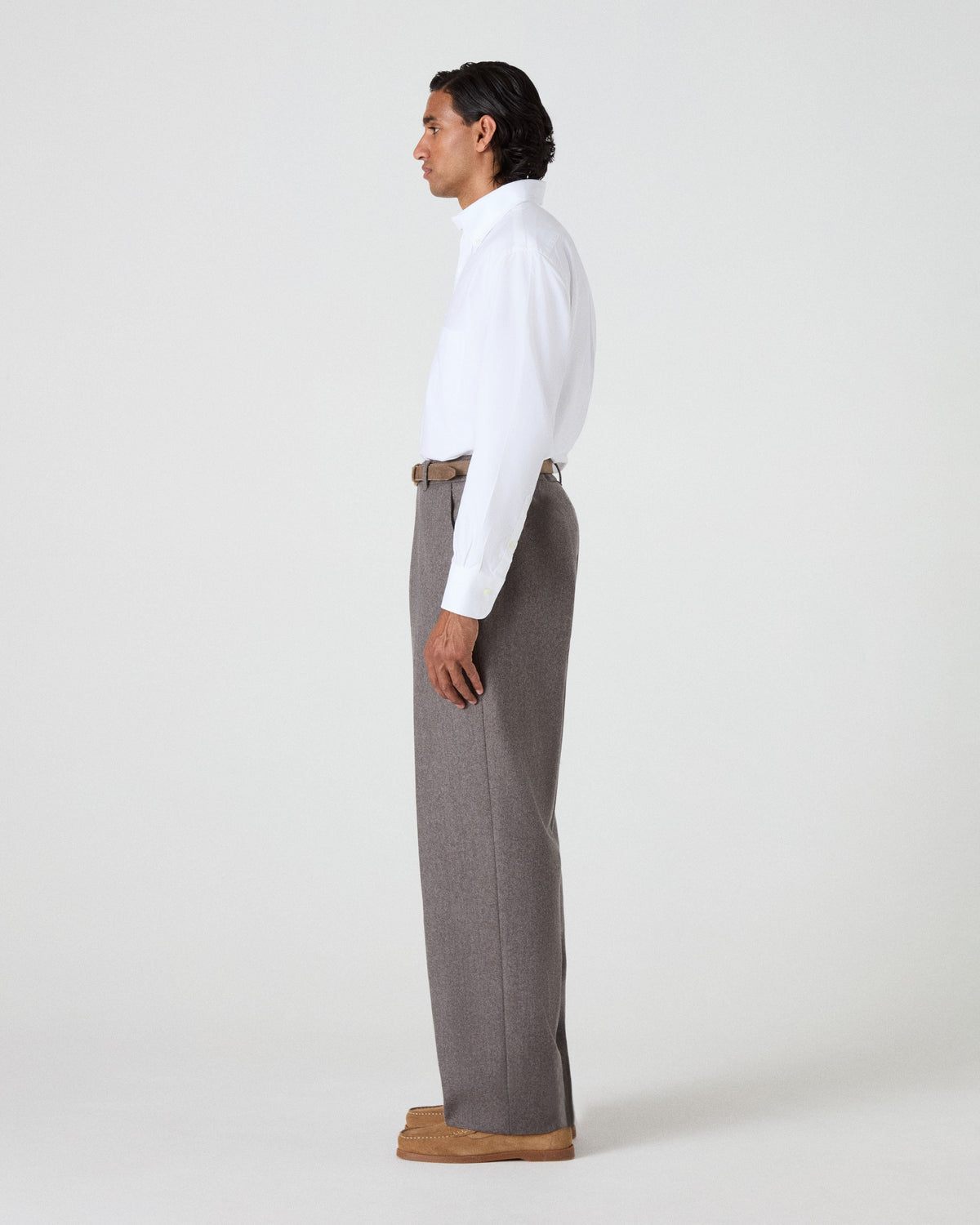 Alfredo Flannel Trousers - Taupe Berg & Berg
