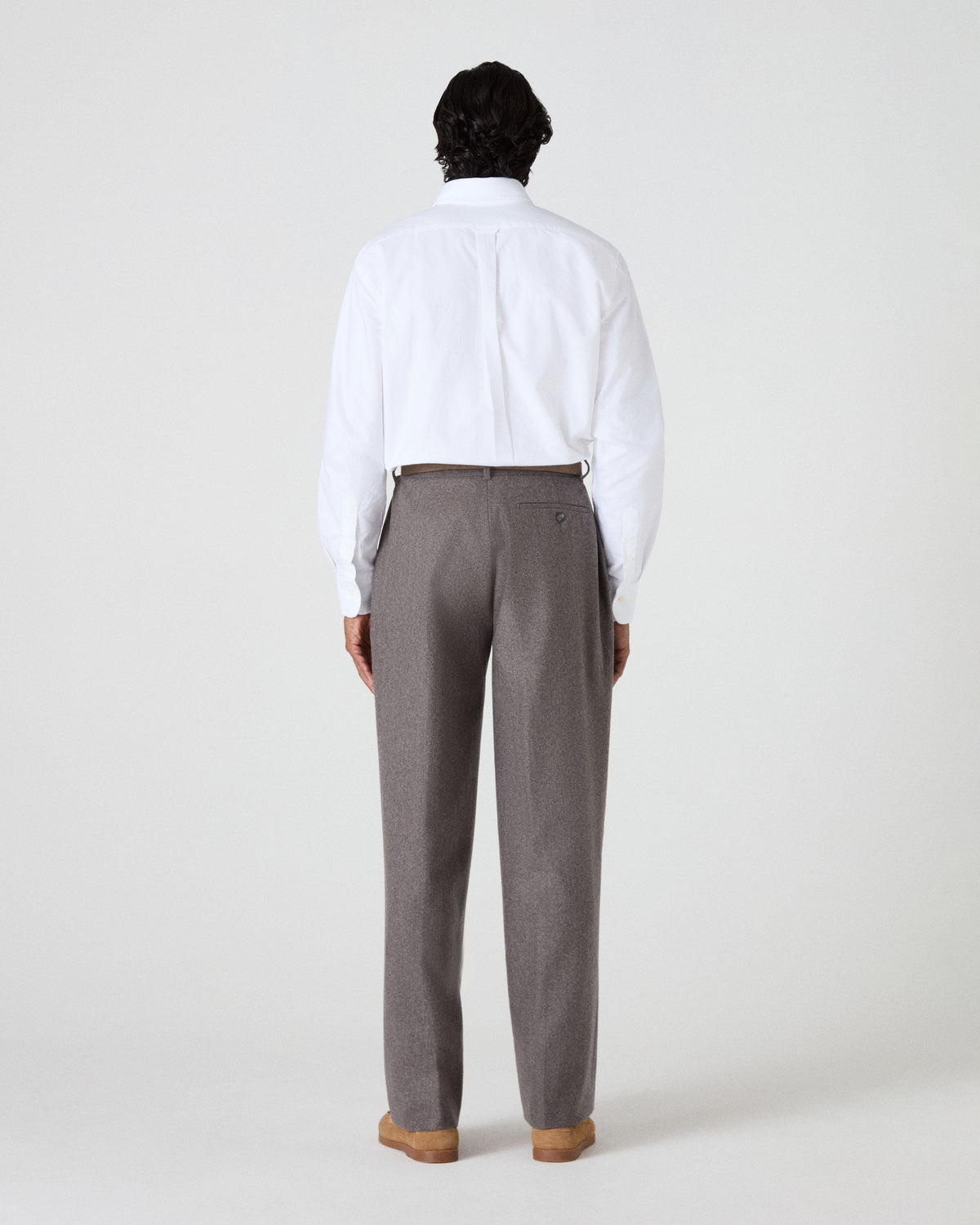 Alfredo Flannel Trousers - Taupe Berg & Berg