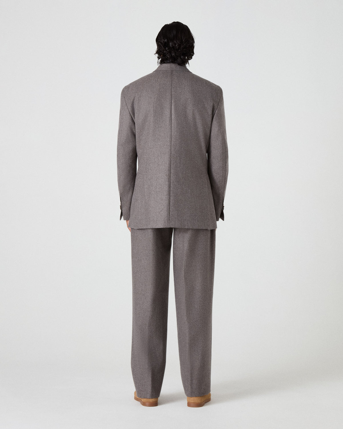 Dag Flannel Suit Jacket - Taupe Berg & Berg