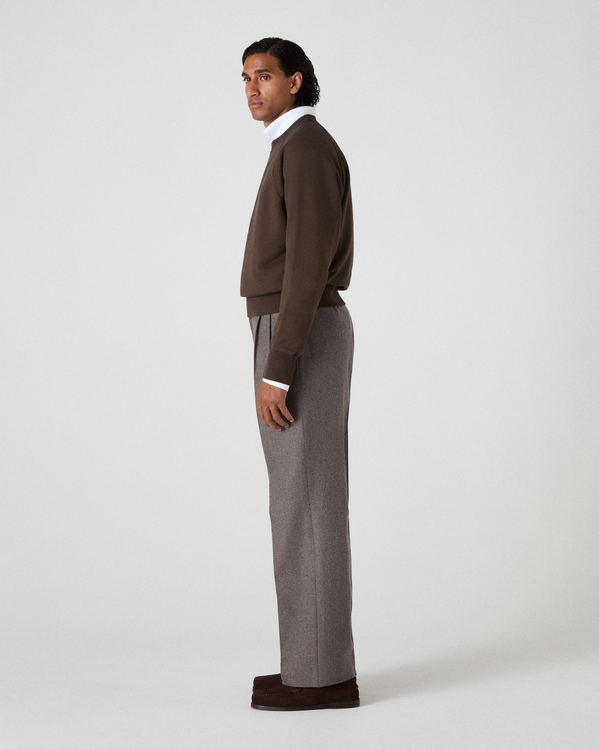 August Flannel Trousers - Taupe Berg & Berg