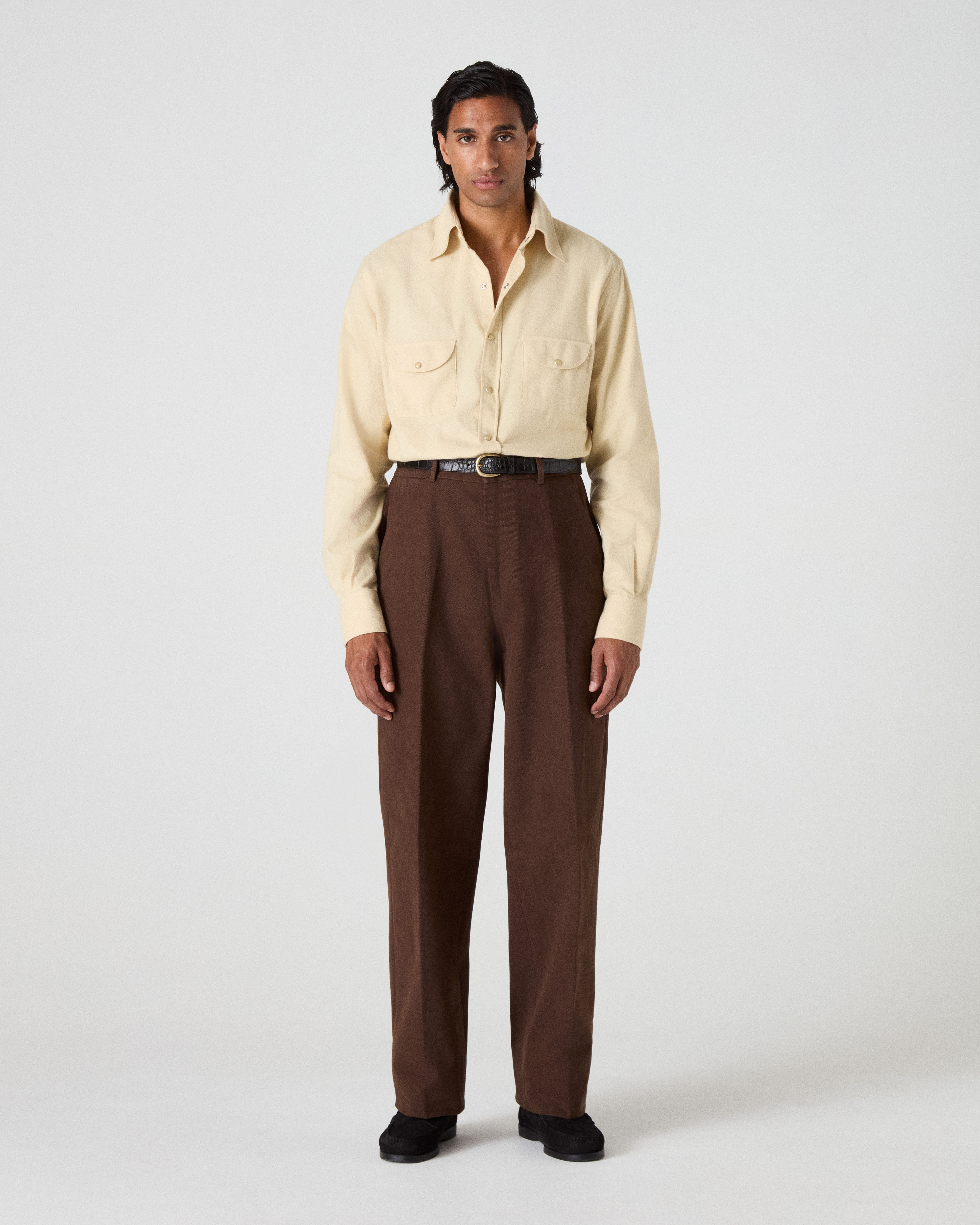 Fernando Western Shirt - Light Beige Berg & Berg