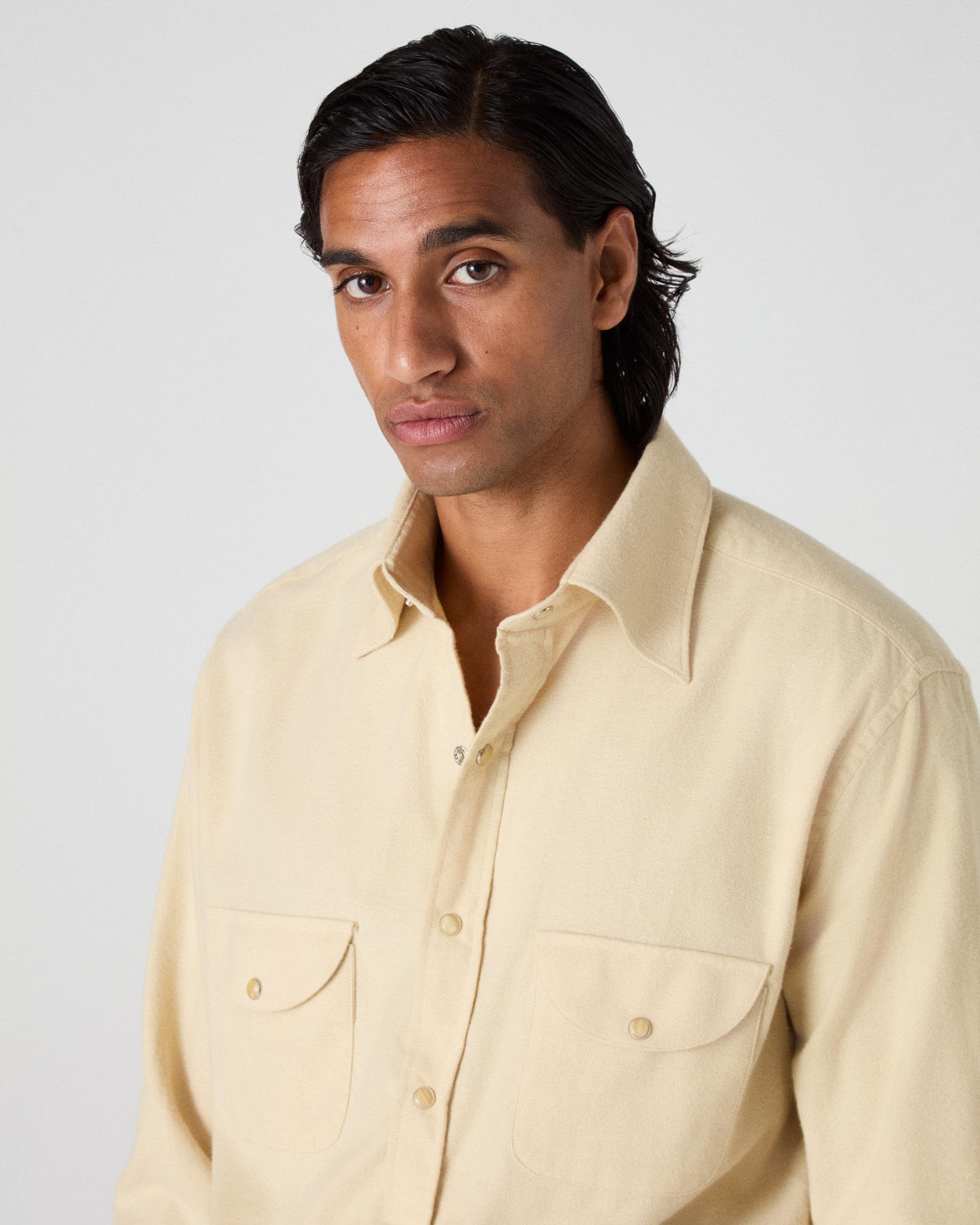 Fernando Western Shirt - Light Beige Berg & Berg