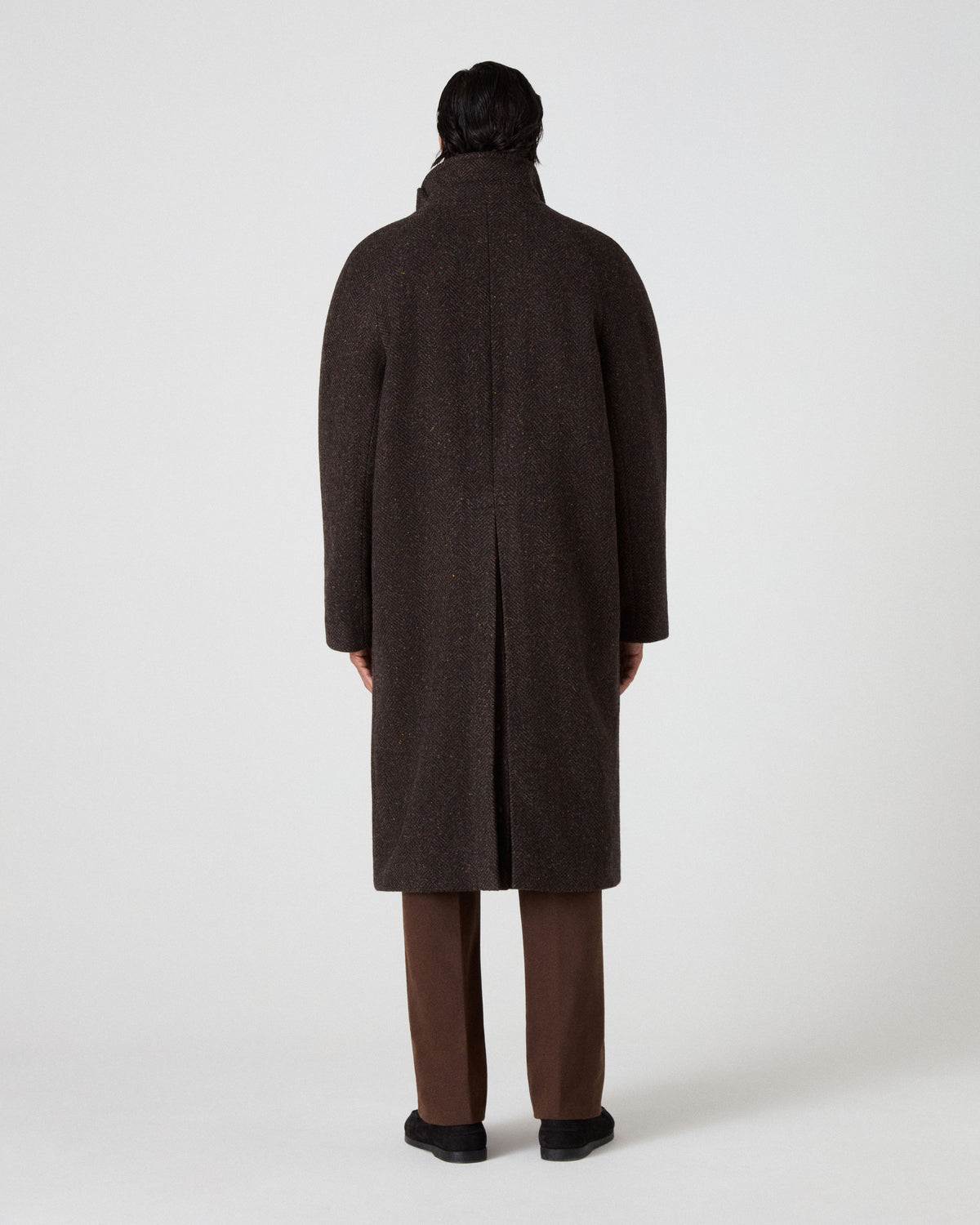 Nelson II Tweed Raglan Coat - Brown/Camel Berg & Berg