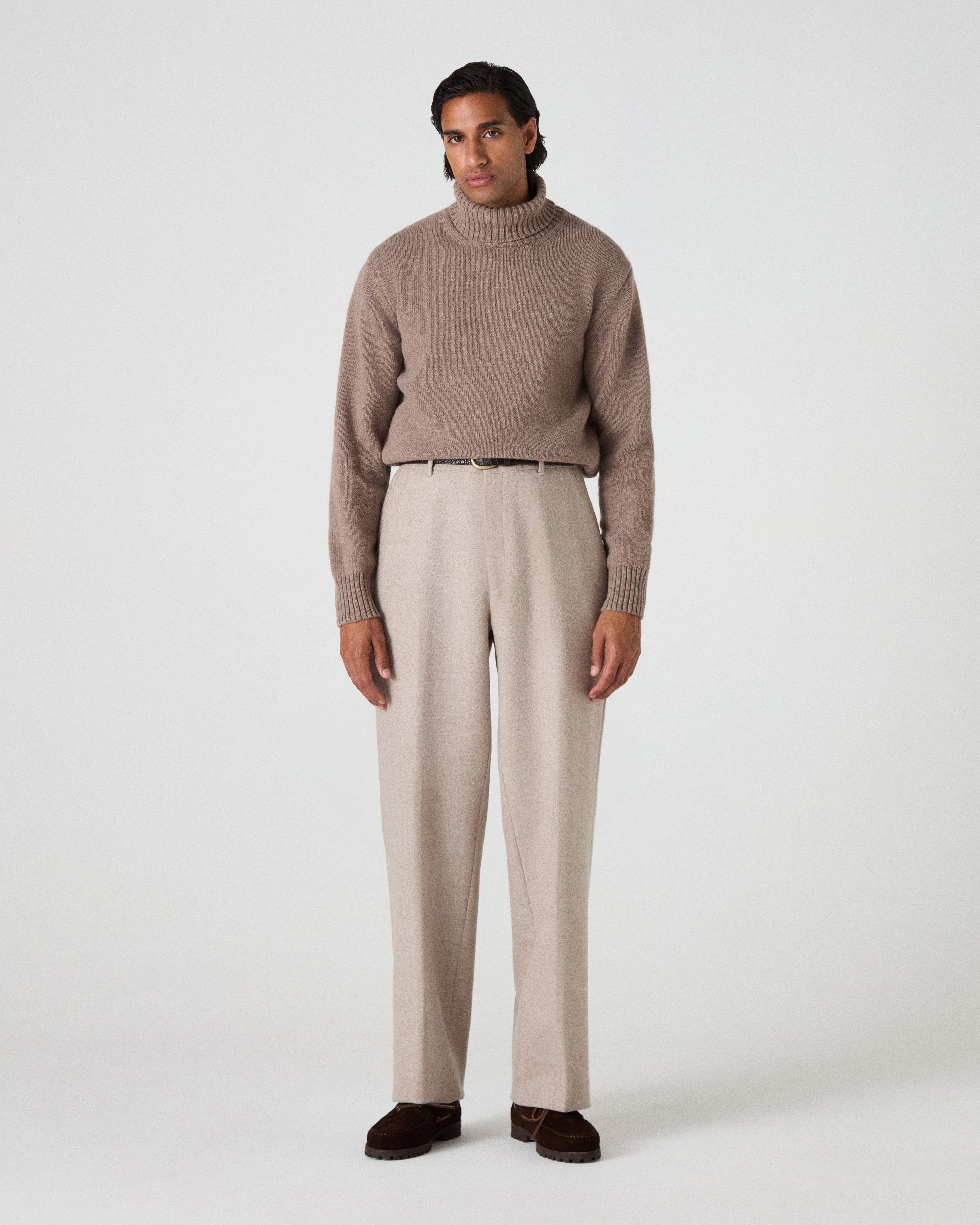 Alfredo Flannel Trousers - Sand Berg & Berg