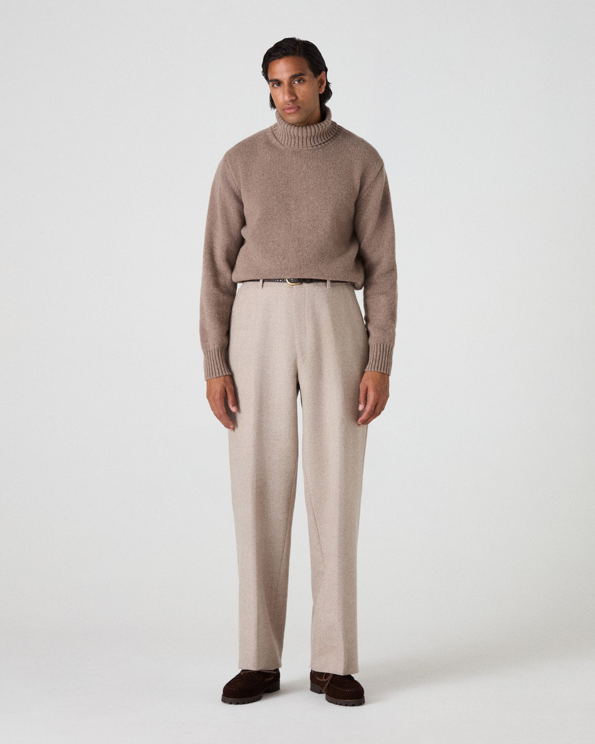 Alfredo Flannel Trousers - Sand Berg & Berg