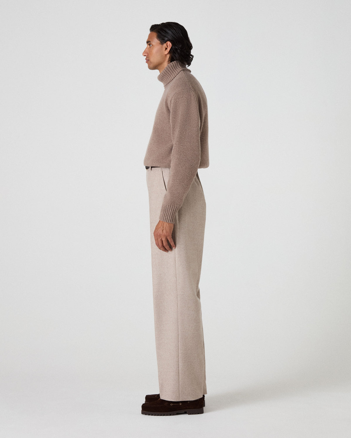 Alfredo Flannel Trousers - Sand Berg & Berg