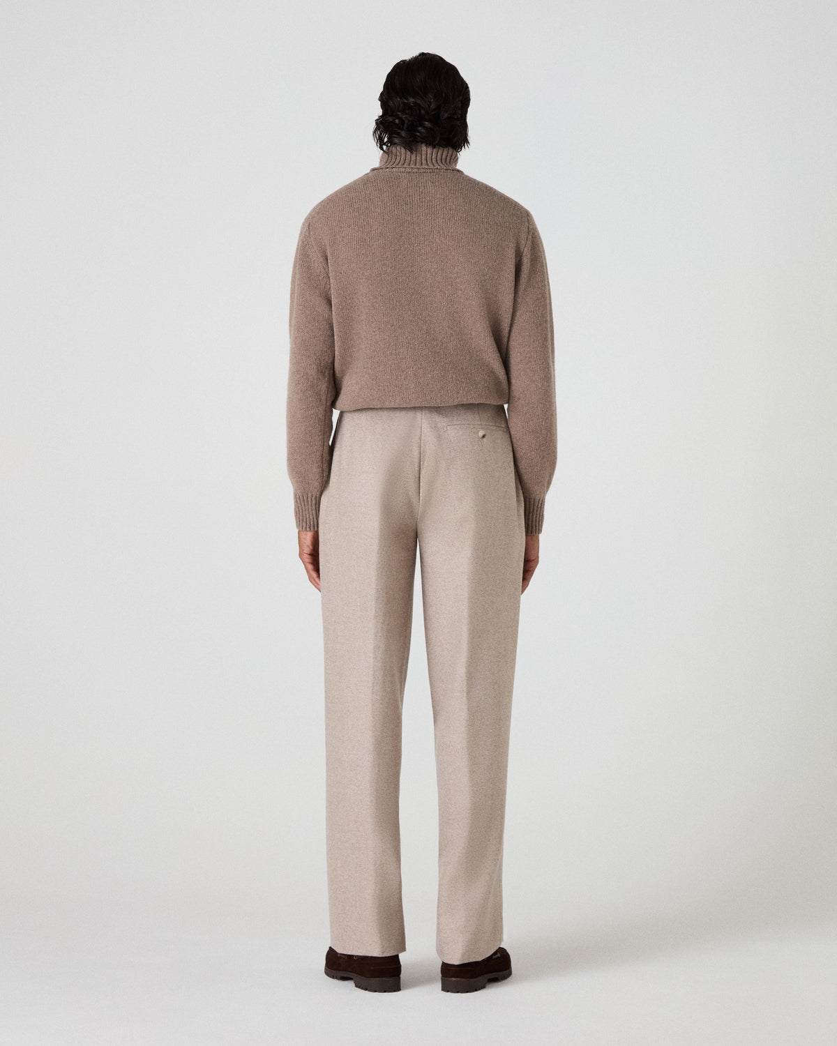Alfredo Flannel Trousers - Sand Berg & Berg