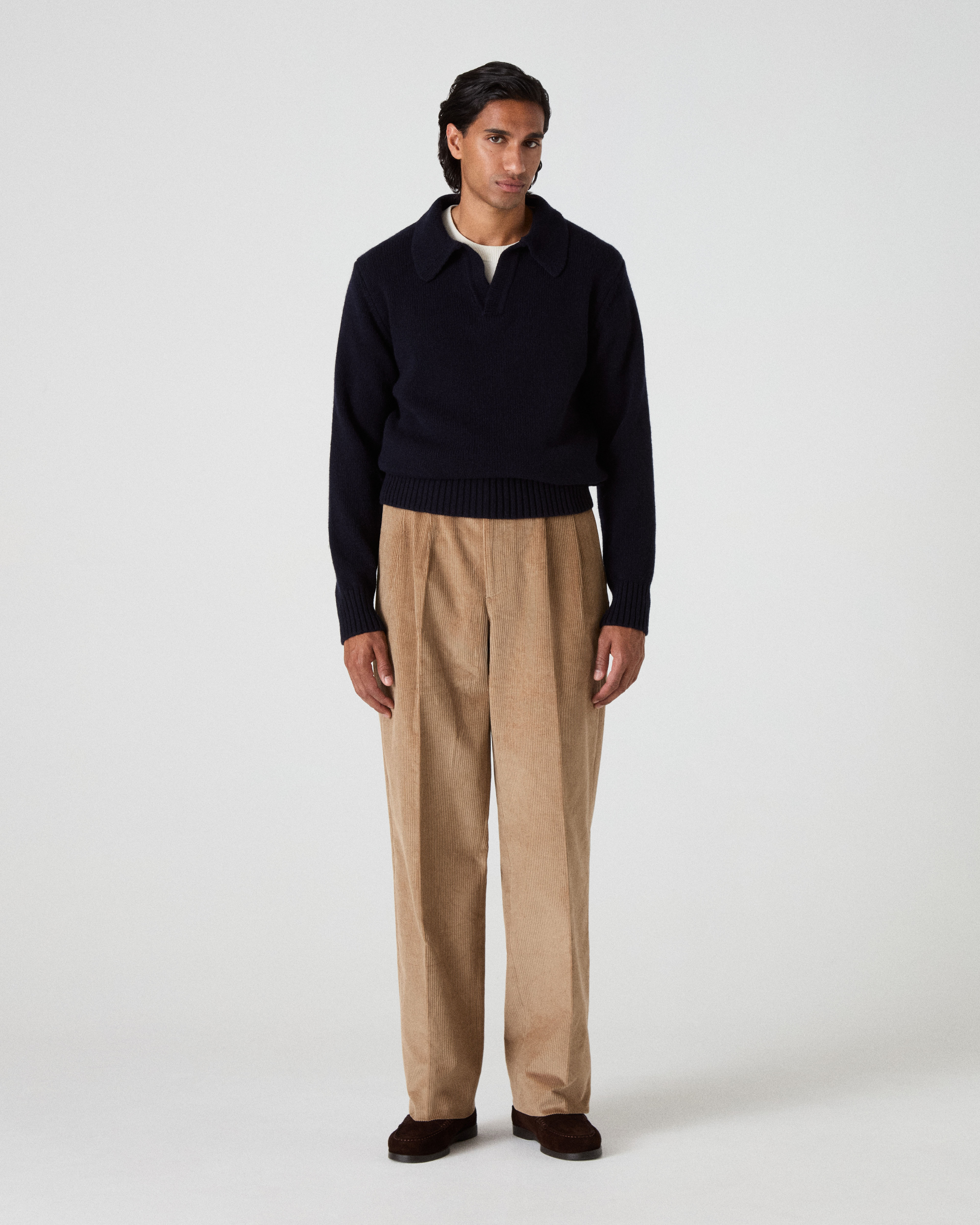 Benny Wool/Cashmere Polo - Navy bergbergstore