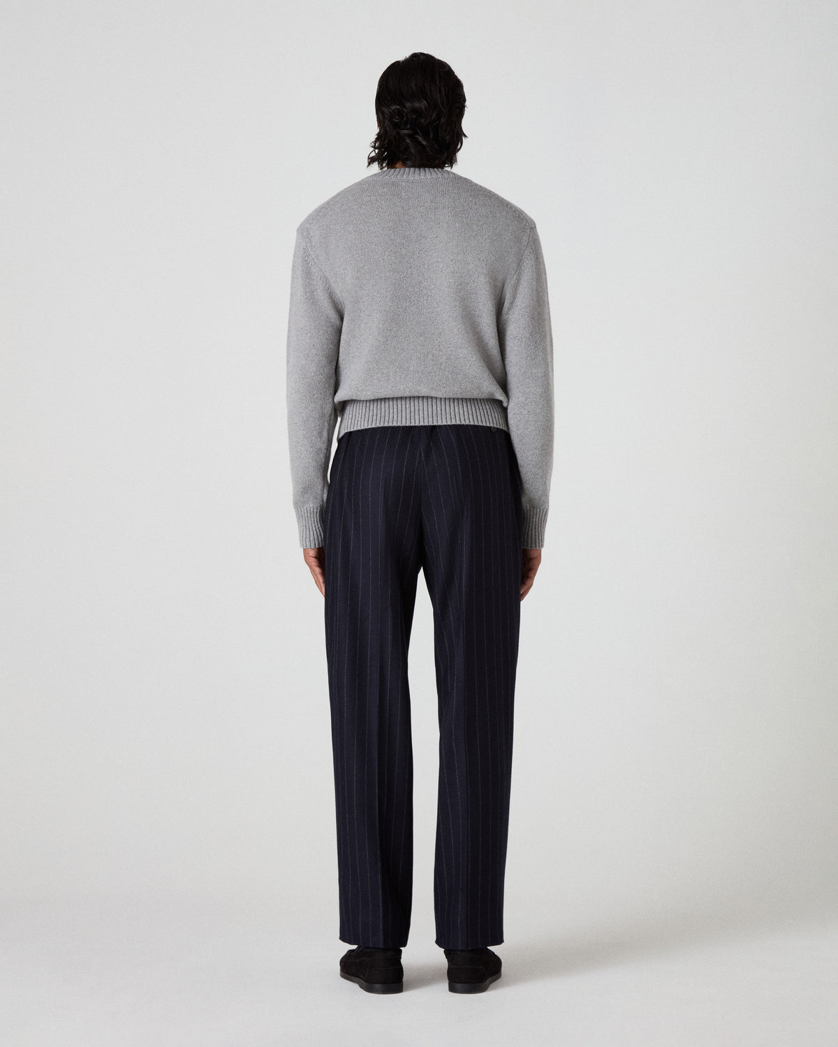 Ben Cashmere Sweater - Light Grey Melange bergbergstore