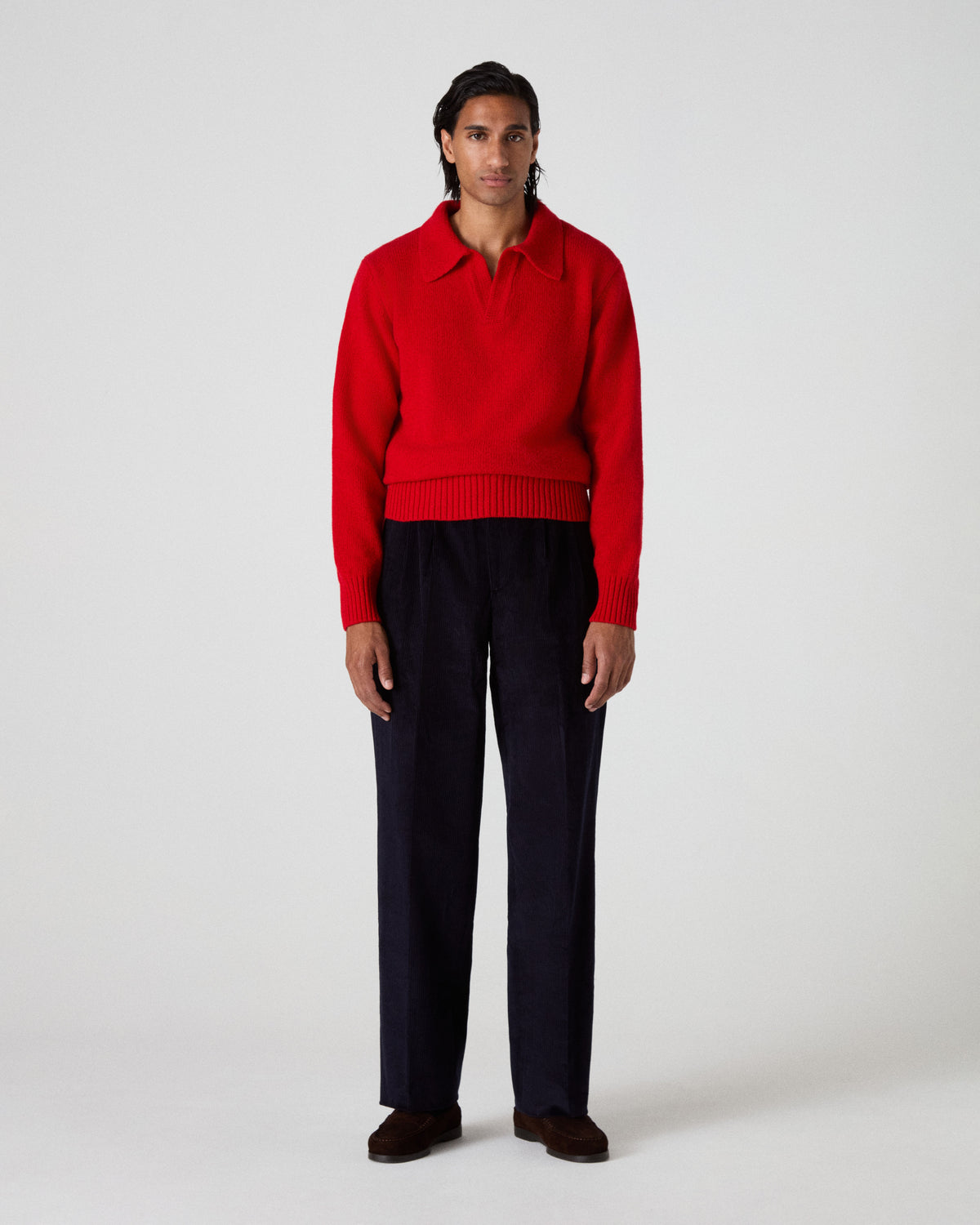 Antonello Corduroy Trousers - Dark Navy Berg & Berg
