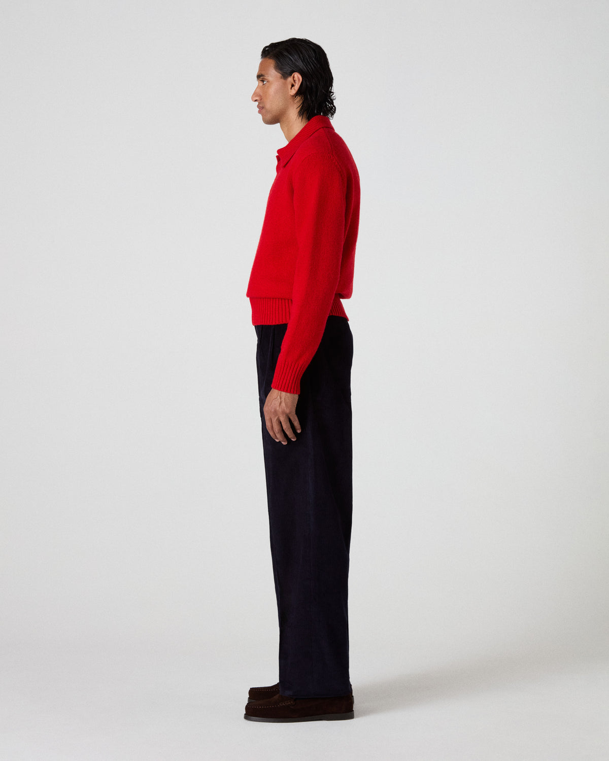 Antonello Corduroy Trousers - Dark Navy Berg & Berg