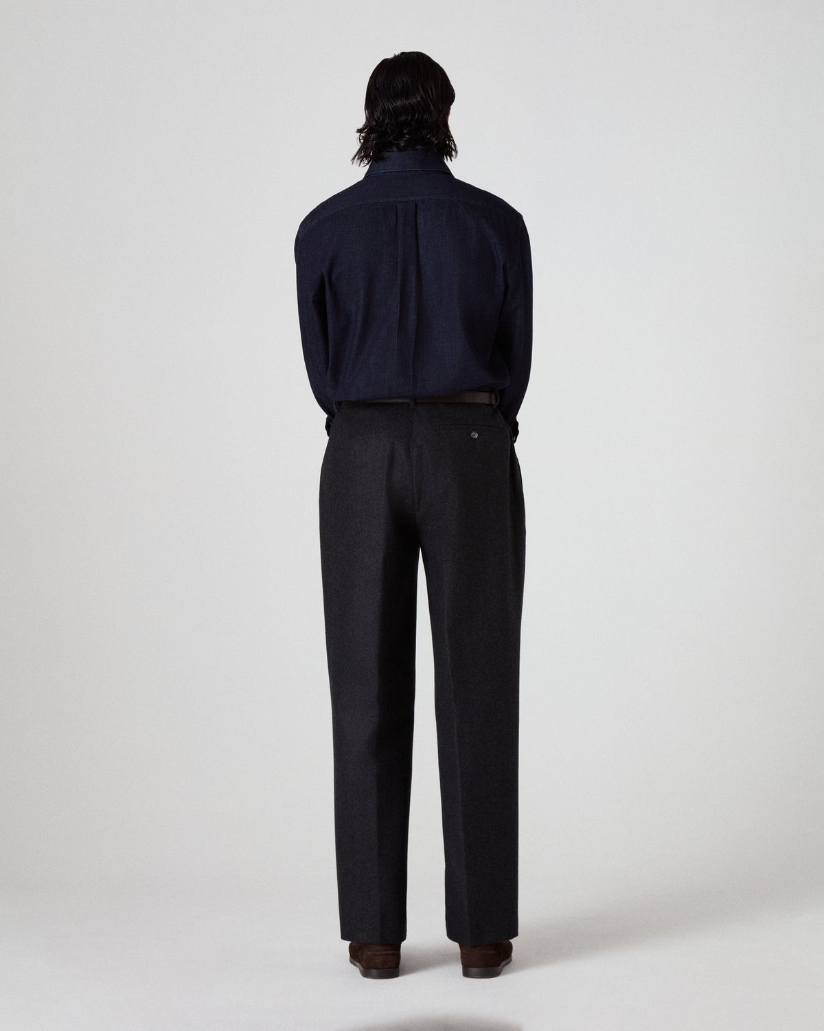 Alfredo Flannel Trousers - Charcoal Berg & Berg