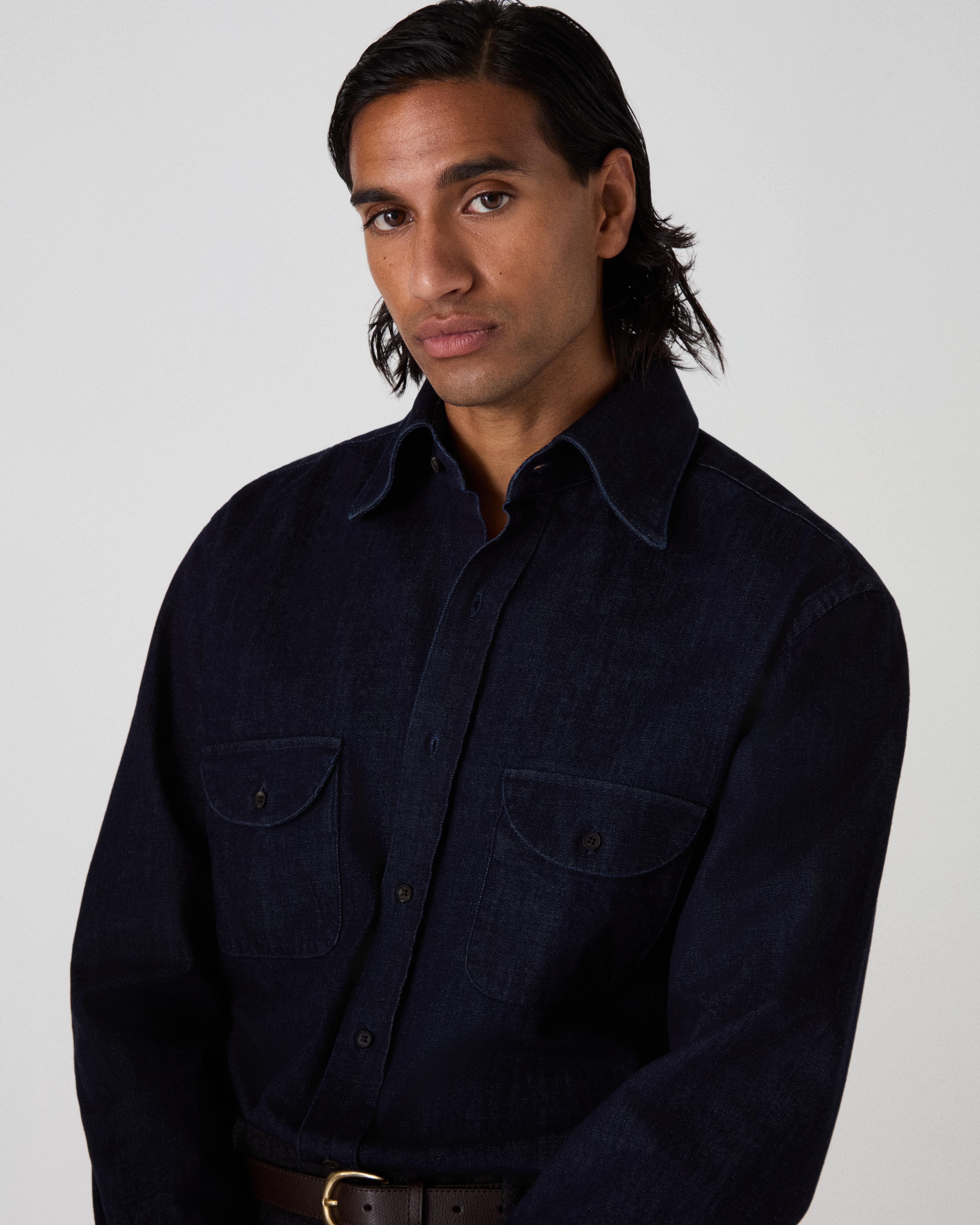 Francois Denim Shirt - Dark Blue Wash Berg & Berg