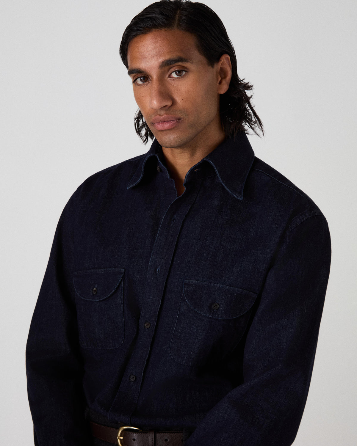 Francois Denim Shirt - Dark Blue Wash Berg & Berg