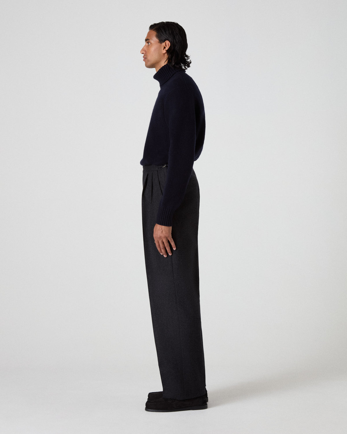August Flannel Trousers - Charcoal Berg & Berg