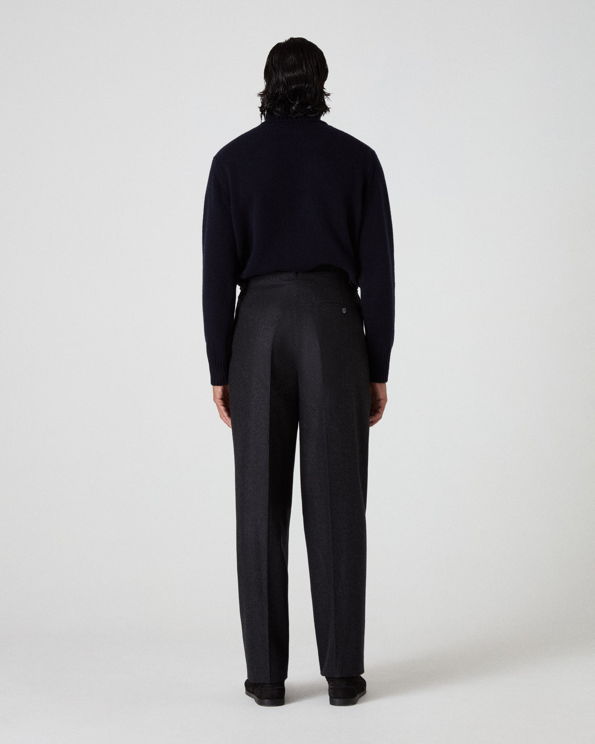August Flannel Trousers - Charcoal Berg & Berg